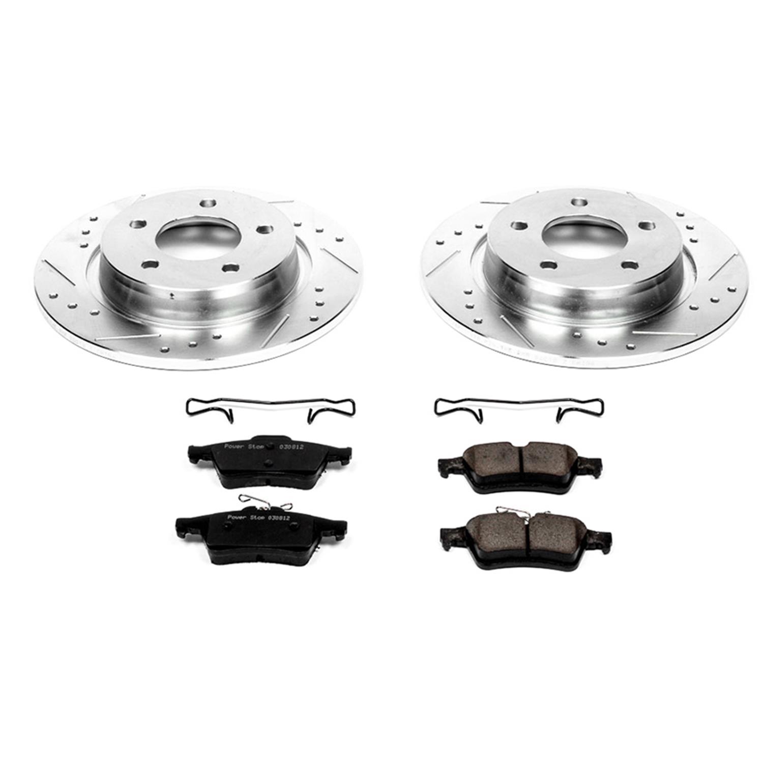 Power Stop 04-13 Mazda 3 Rear Z23 Evolution Sport Brake Kit w/Calipers (1x psbK129, 1x psbS2954A) thumbnail 5