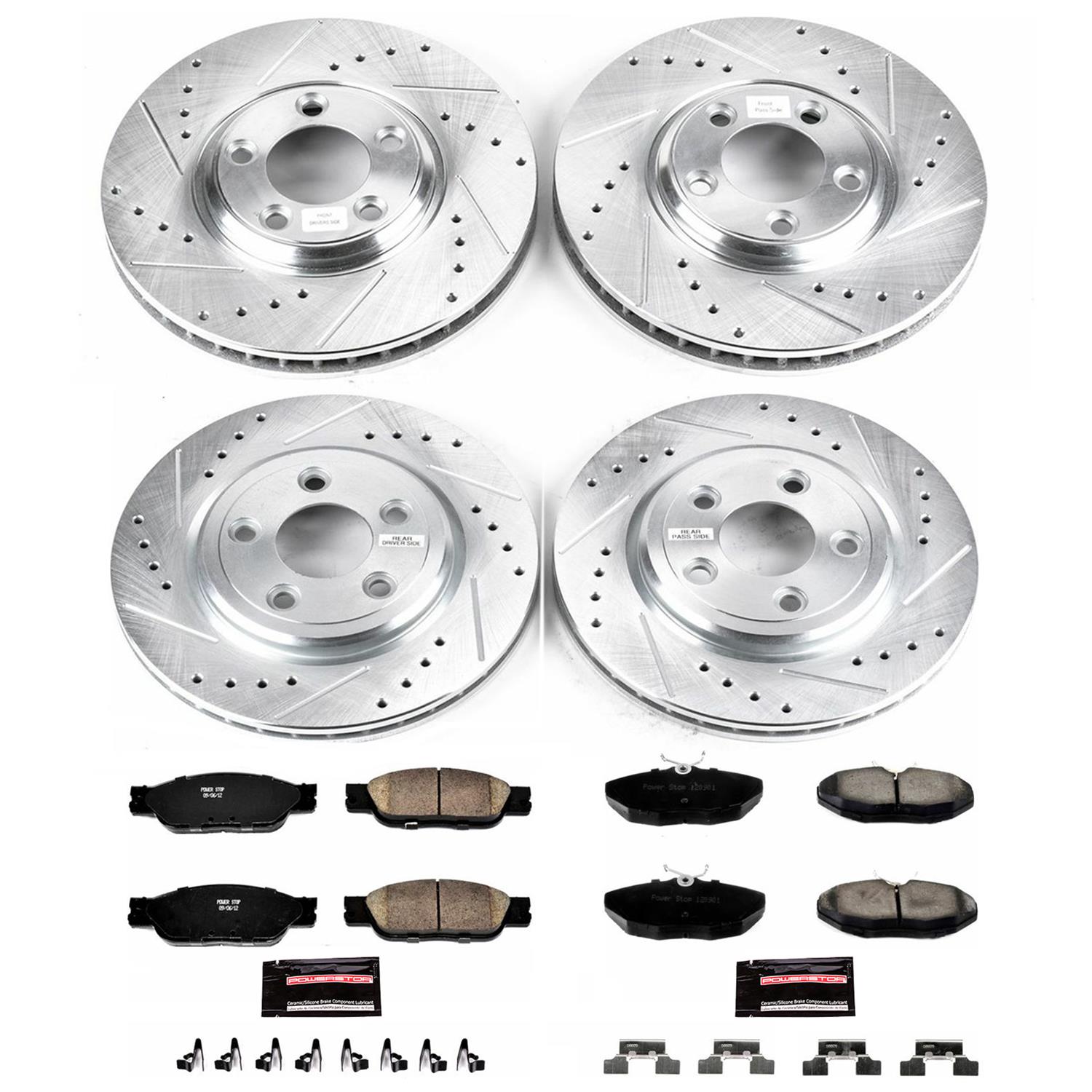 Power Stop 03-04 Jaguar S-Type Front & Rear Z23 Evolution Sport Brake Kit (1x psbK3141, 1x psbK1353) thumbnail 8