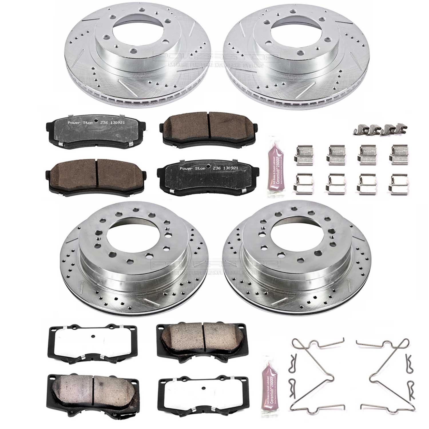 Power Stop K5573-36 Front & Rear Z36 Truck and Tow Brake Kit 