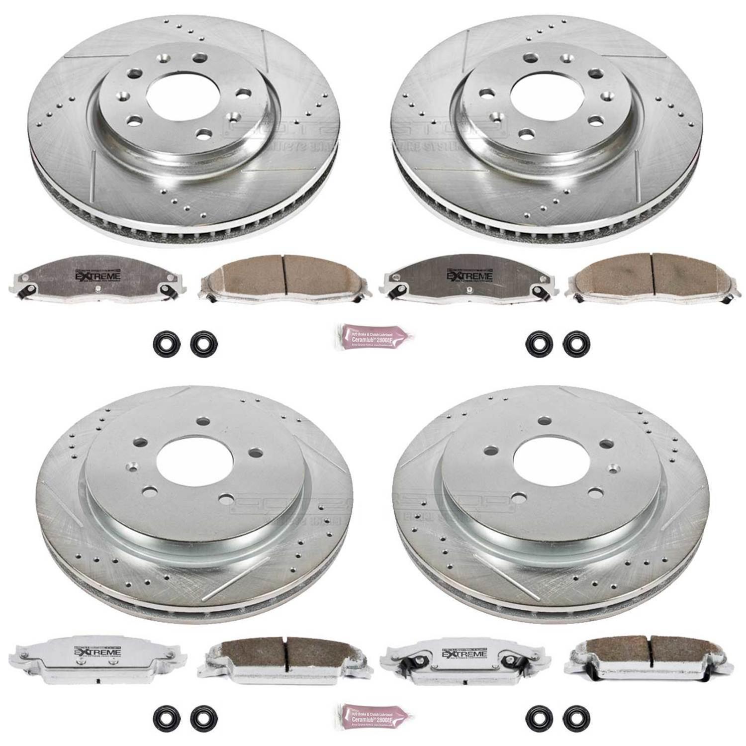 Power Stop 03-05 Cadillac CTS Front & Rear Z26 Street Warrior Brake Kit (1x psbK1425-26, 1x psbK1423-26) thumbnail 4