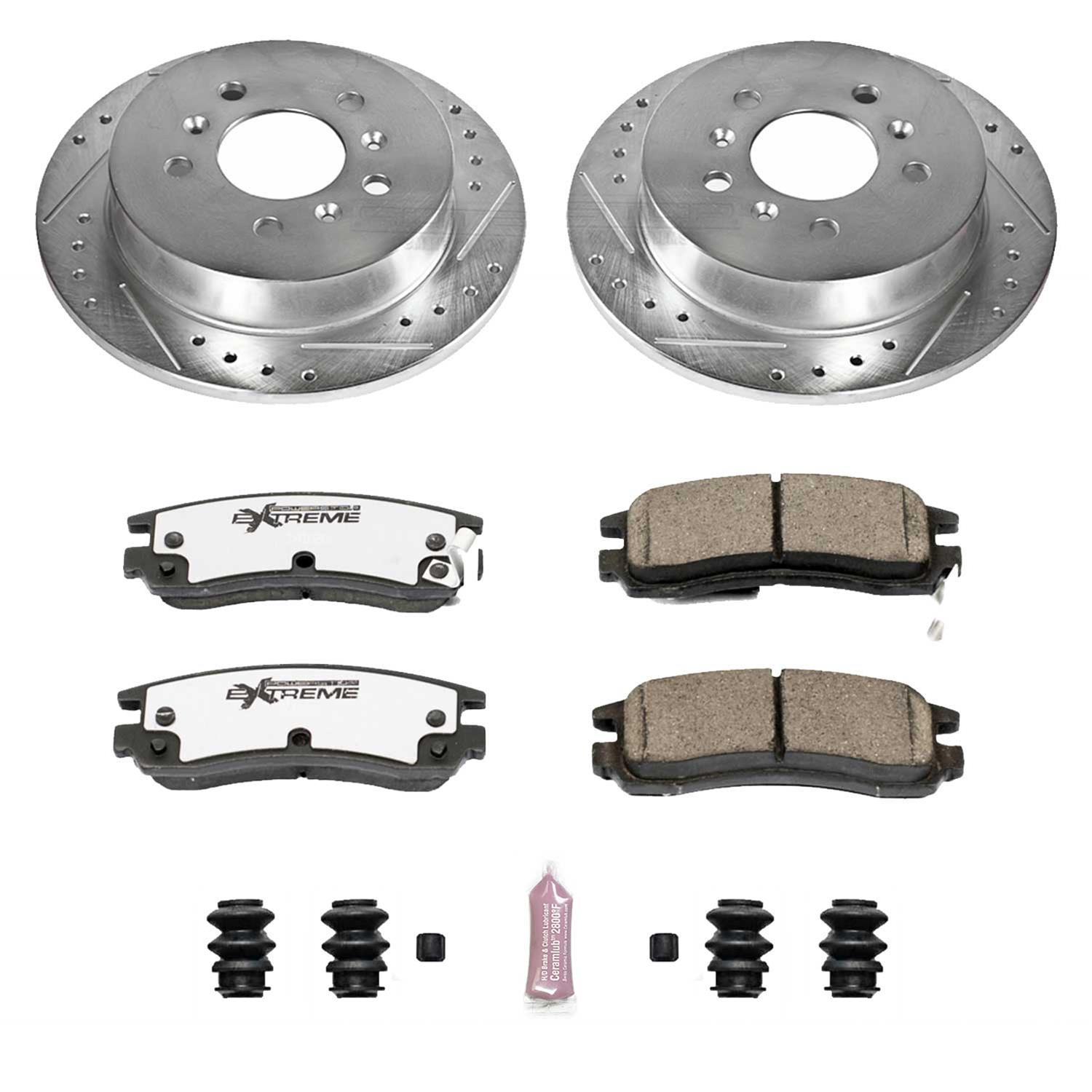 Power Stop K1383-26 Front & Rear Z26 Street Warrior Brake Kit Ford