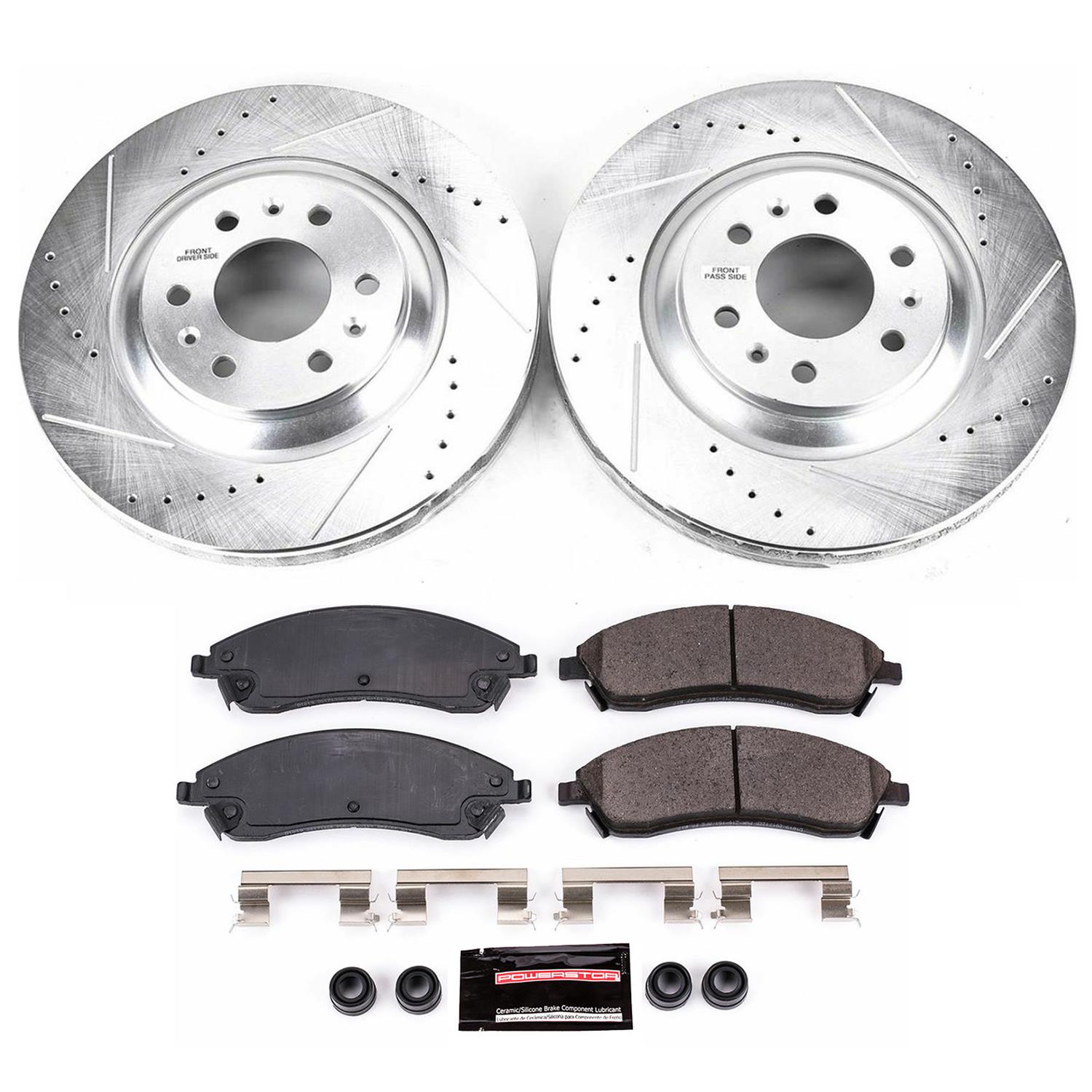Power Stop 04-09 Cadillac SRX Front & Rear Z23 Evolution Sport Brake Kit (1x psbK4568, 1x psbK1449) thumbnail 8