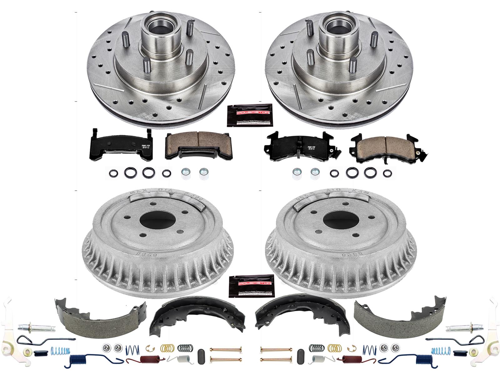 Power Stop K15240DK Z23 Evolution Sport Front /& Rear Brake Kit Brake Rotor and Carbon-Fiber Ceramic Brake Pads