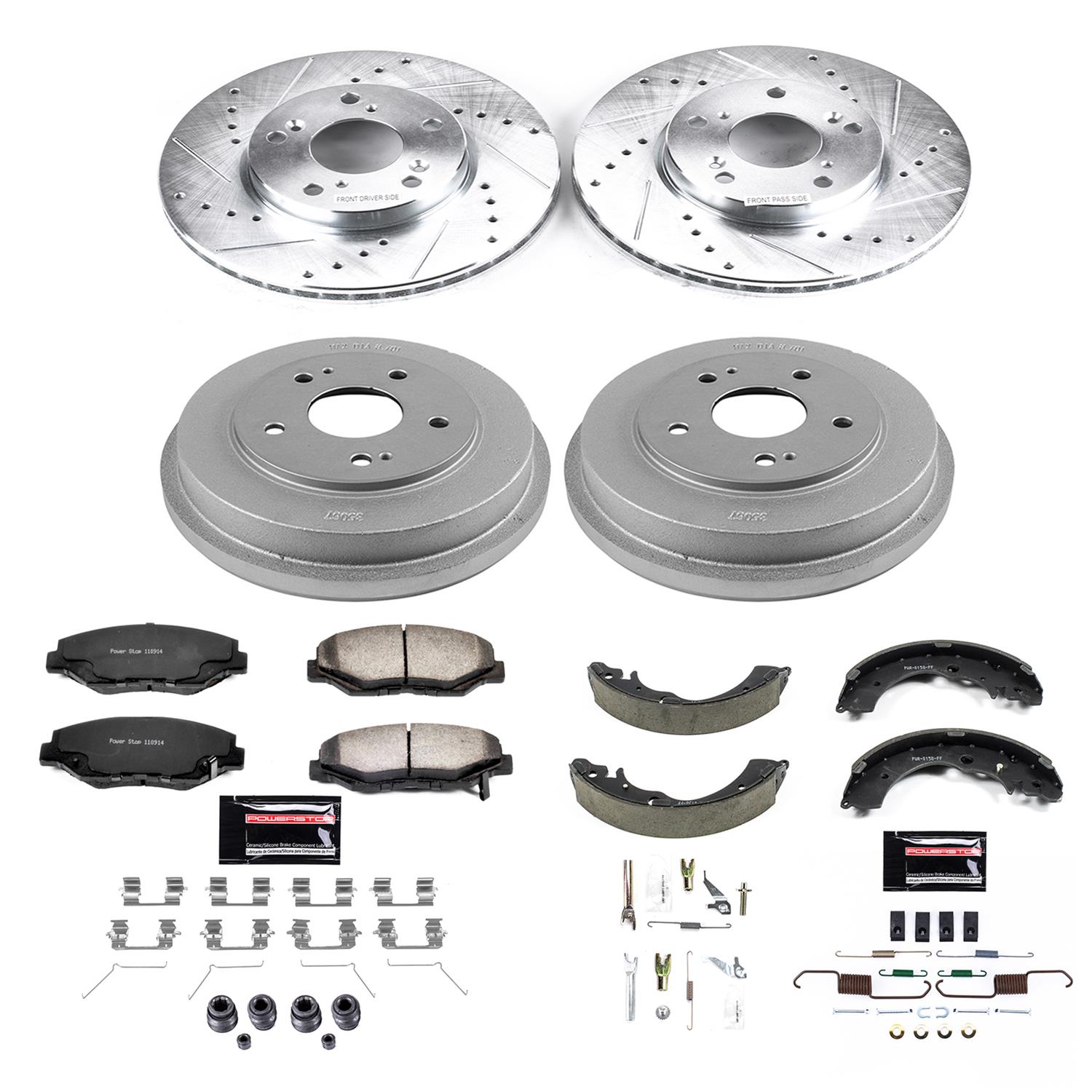 Power Stop 03-07 Honda Accord Front & Rear Z36 Truck & Tow Brake Kit (1x psbK1043-36, 1x psbKOE15318DK) thumbnail 7