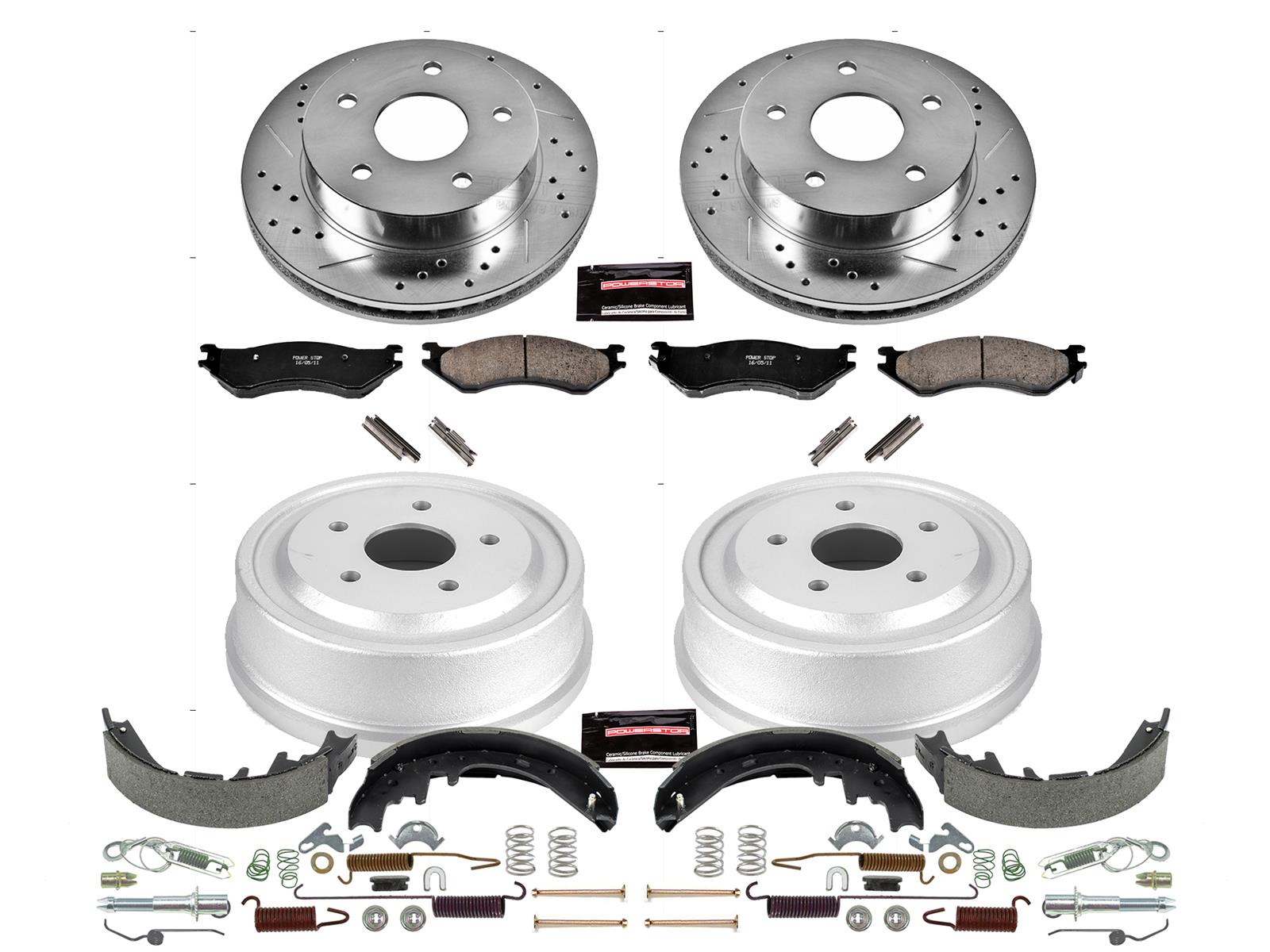 Power Stop K15166DK Power Stop Z23 Evolution Sport Disc and Drum Brake