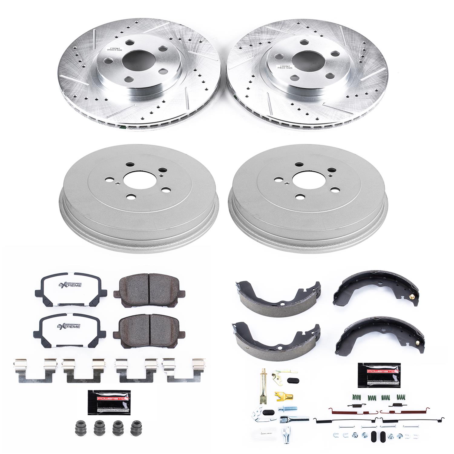 Power Stop 03-08 Pontiac Vibe Front & Rear Z26 Street Warrior Brake Kit (1x psbK2316-26, 1x psbKOE15379DK) thumbnail 7