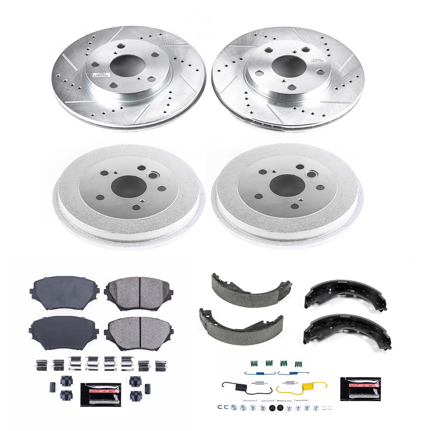 Power Stop 2003 Toyota RAV4 Front & Rear Z23 Evolution Sport Brake Kit (1x psbKOE15387DK, 1x psbK2419) thumbnail 2