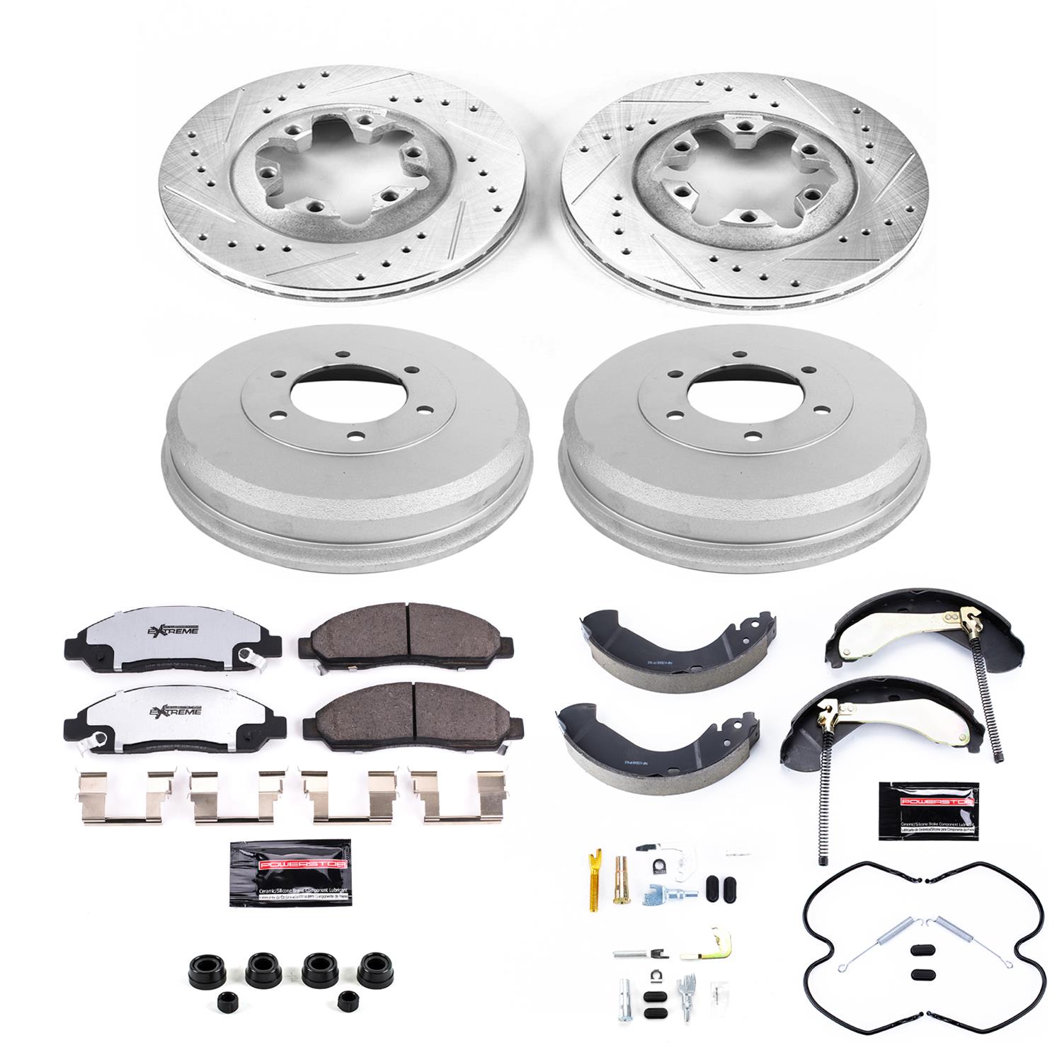 PowerStop Z36 Truck and Tow Brake Upgrade Kits K15236DK-36 Rotor Pad Combo, Tow, Front/Rear, Cross-drilled/Slotted Rotors, Zinc Dichromate Plated, Carbon Ceramic Pads, Chevy, GMC, Isuzu thumbnail 5
