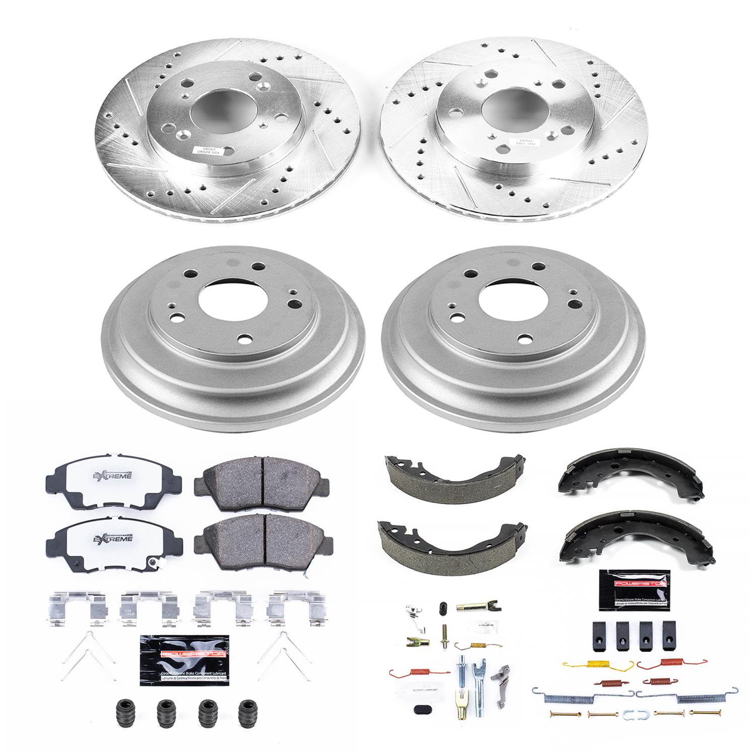 Power Stop 13-15 Honda Civic Front & Rear Z26 Street Warrior Brake Kit (1x psbKOE15398DK, 1x psbK6317-26) thumbnail 7