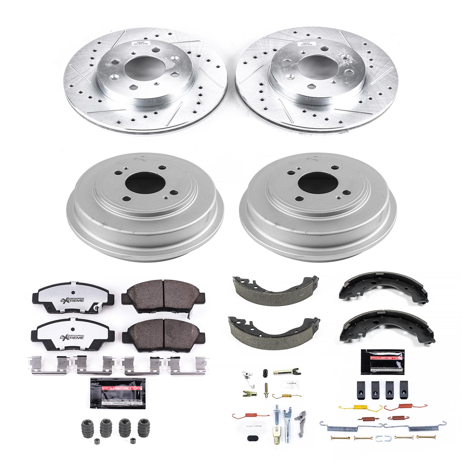 Power Stop 09-12 Honda Fit Front & Rear Z26 Street Warrior Brake Kit (1x psbKOE15399DK, 1x psbK5382-26) thumbnail 2