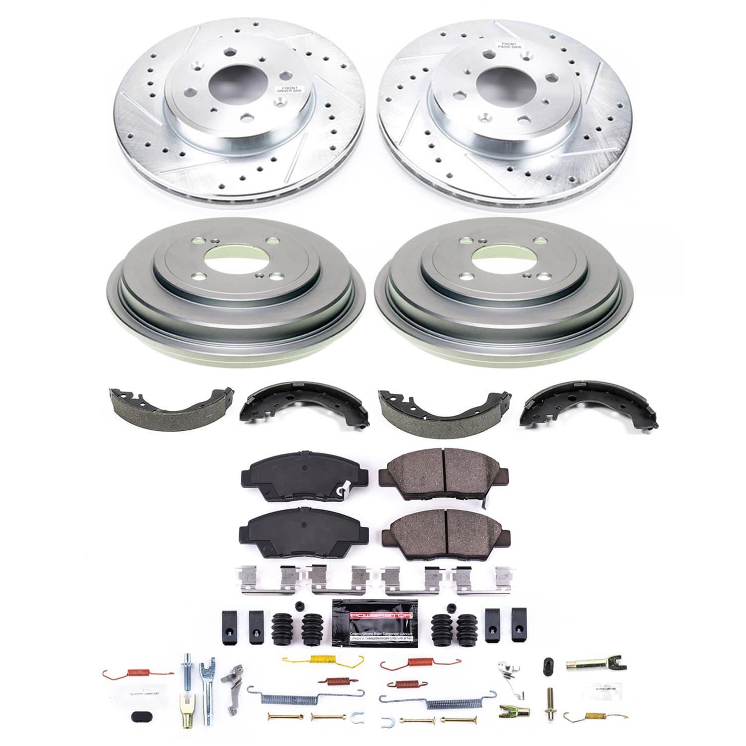 Power Stop 15-20 Honda Fit Front and Rear Z23 Evolution Brake Kit (1x psbK7032, 1x psbKOE15400DK) thumbnail 3