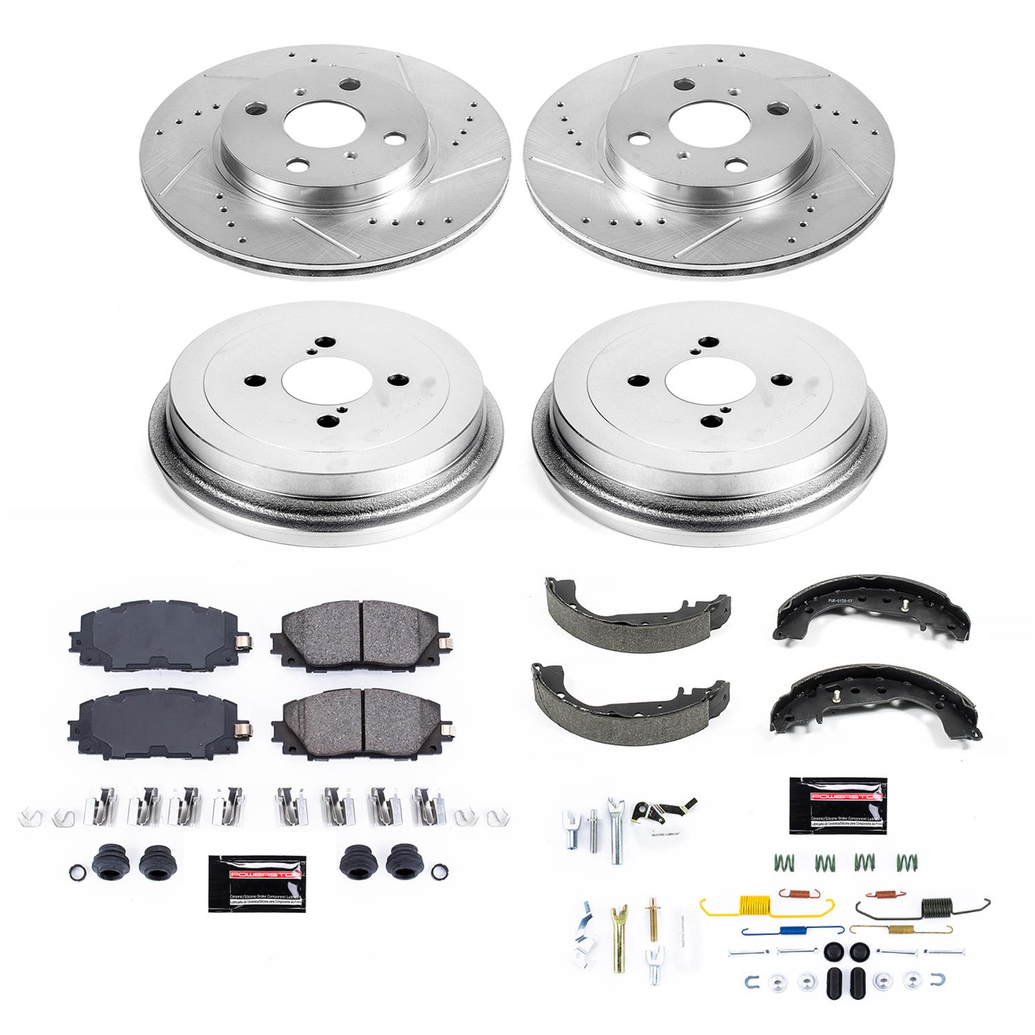 Power Stop 07-15 Toyota Yaris Front & Rear Z23 Evolution Sport Brake Kit (1x psbKOE15402DK, 1x psbK5863) thumbnail 4