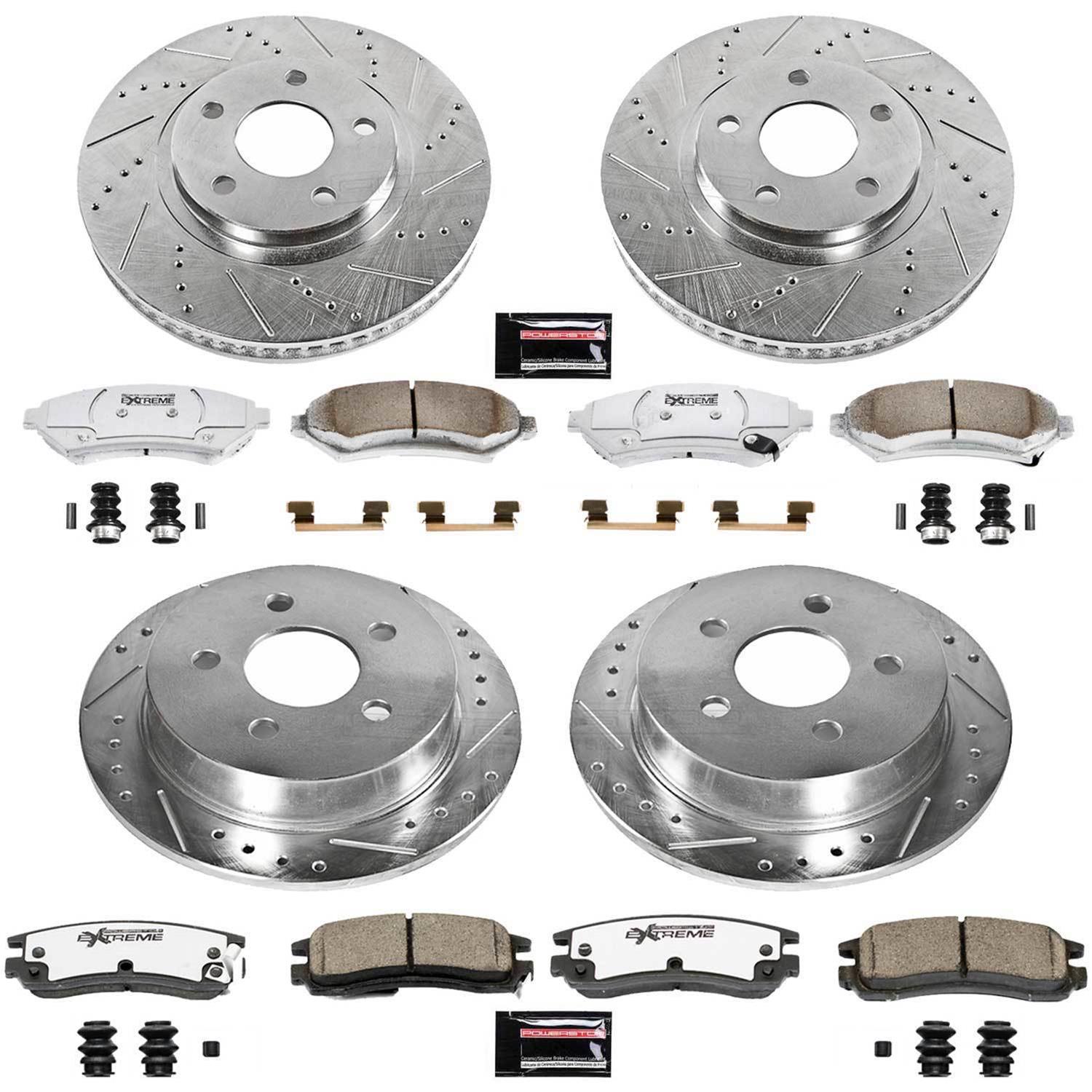 Power Stop 00-05 Chevrolet Impala Front & Rear Z26 Street Warrior Brake Kit (1x psbK1558-26, 1x psbK1542-26) thumbnail 3