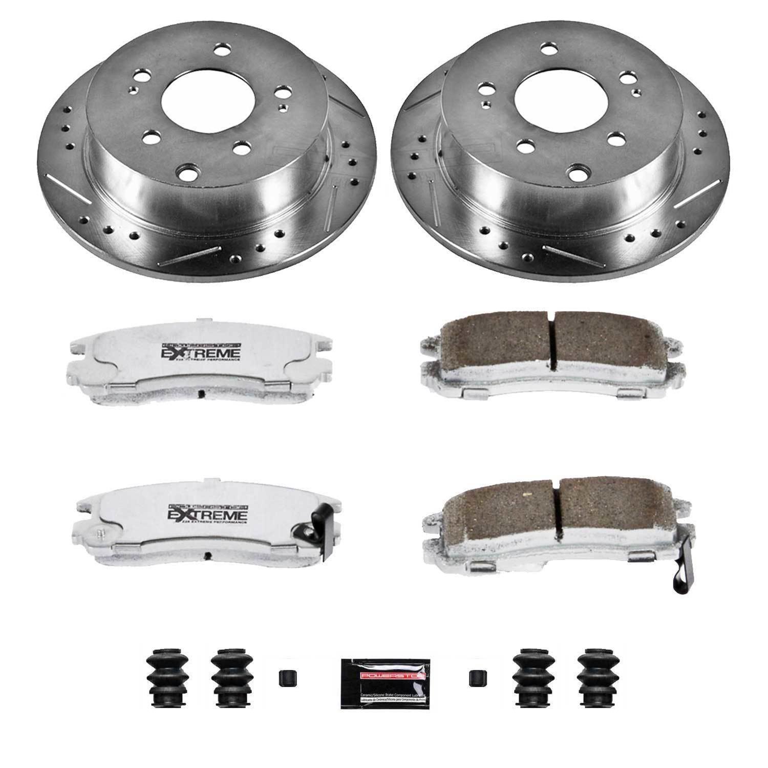 Power Stop 04-12 Mitsubishi Galant Front & Rear Z26 Street Warrior Brake Kit (1x psbK1678-26, 1x psbK155-26) thumbnail 9