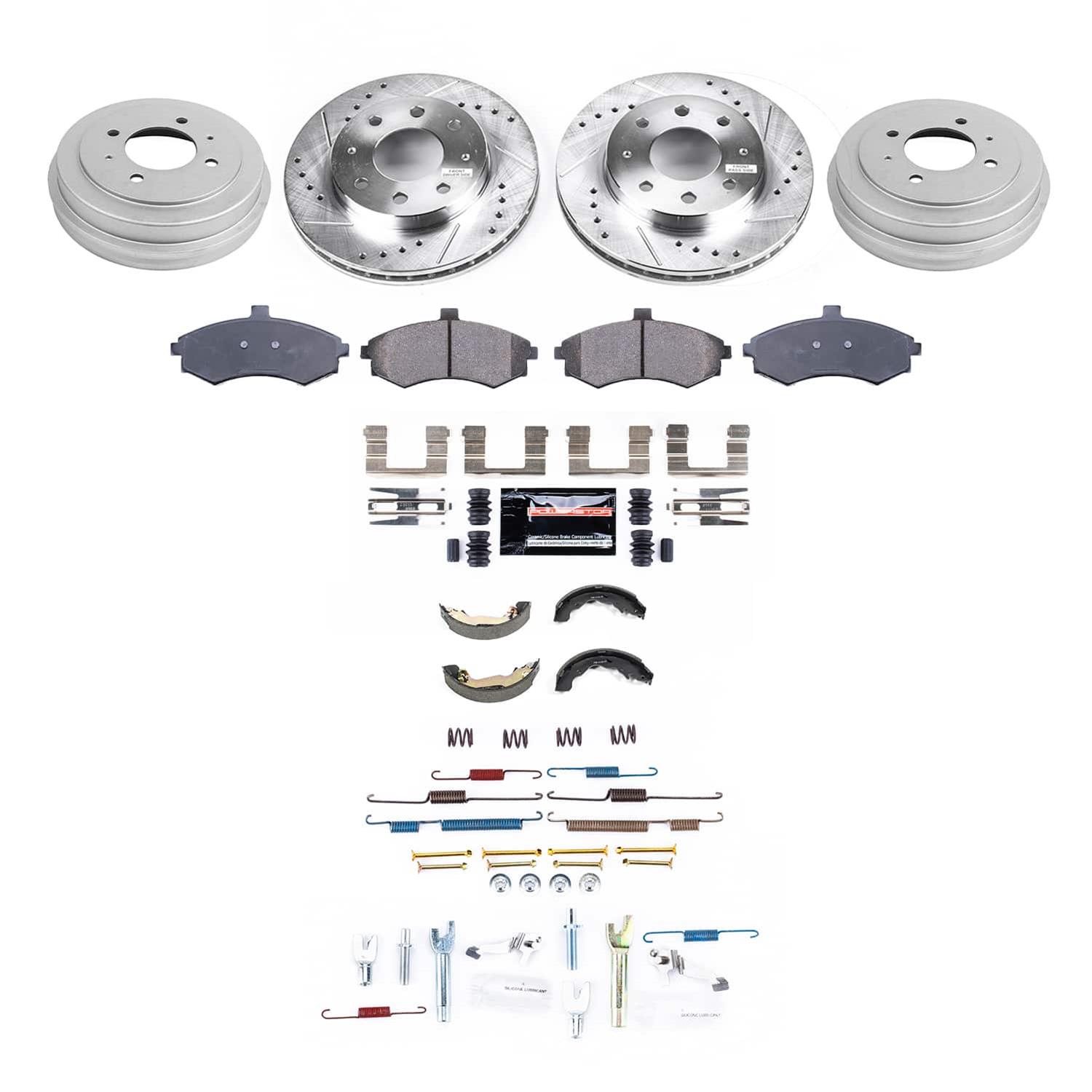 Power Stop 03-05 Hyundai Elantra Front and Rear Z23 Evolution Brake Kit (1x psbKOE15338DK, 1x psbK1093) thumbnail 2