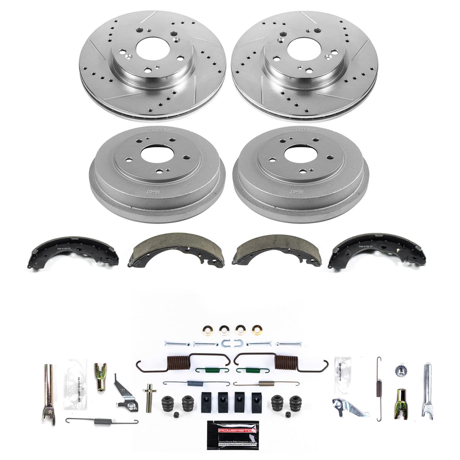 Power Stop 13-14 Honda Fit Front and Rear Z26 Street Brake Kit (1x psbKOE15318DK, 1x psbK6490-26) thumbnail 2