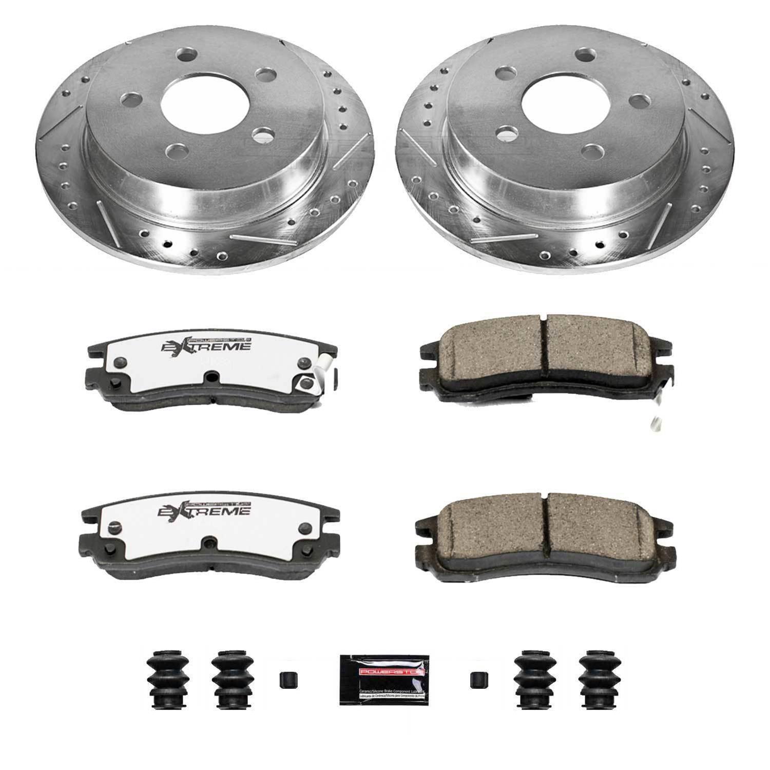 Power Stop 04-05 Buick Century Front & Rear Z26 Street Warrior Brake Kit (1x psbK1558-26, 1x psbK2553-26) thumbnail 9