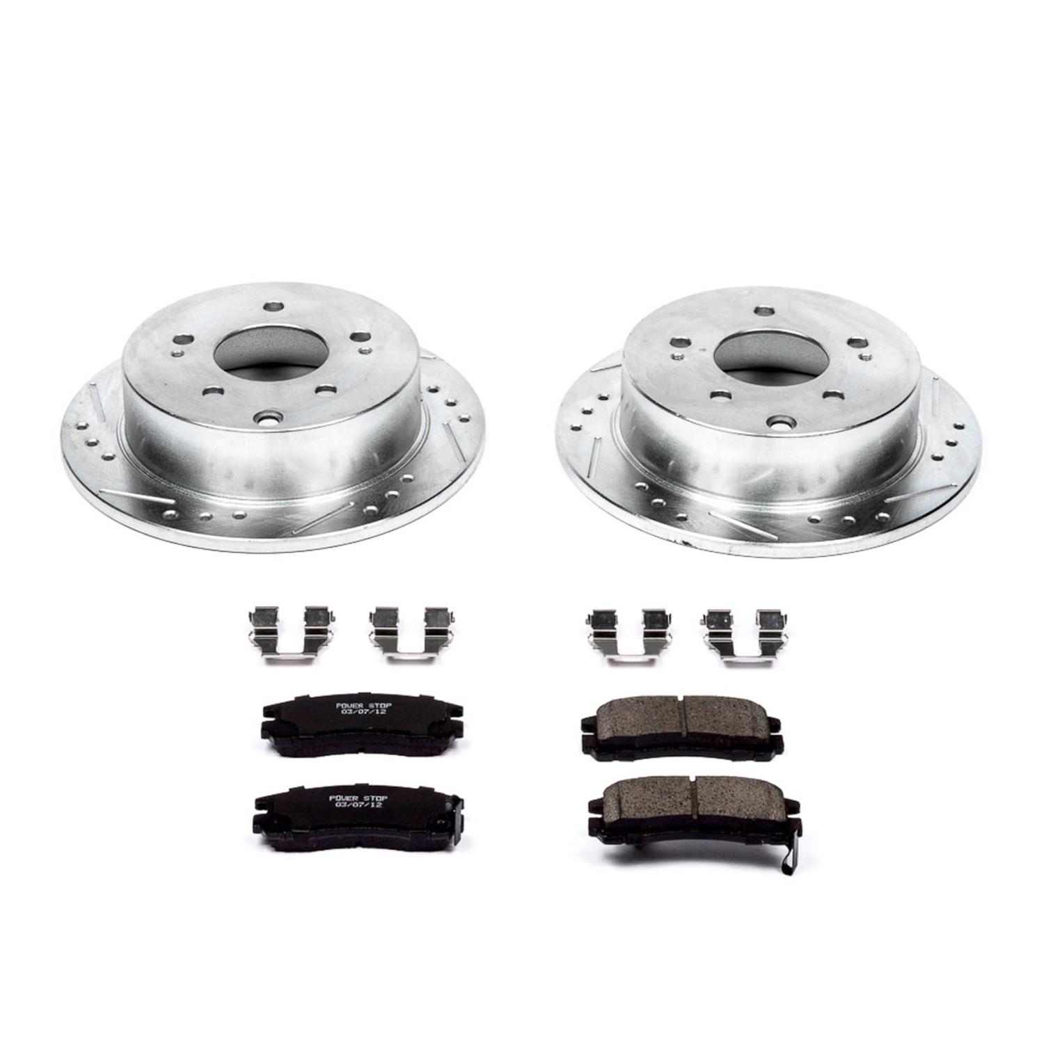 Power Stop 04-12 Mitsubishi Galant Front & Rear Z23 Evolution Sport Brake Kit (1x psbK1678, 1x psbK155) thumbnail 4