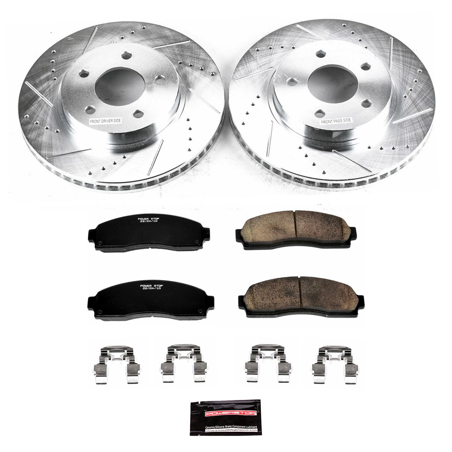 Power Stop 05-06 Chevrolet Equinox Front Z23 Evolution Sport Brake Kit w/Calipers (1x psbK1576, 1x psbS4950) thumbnail 3
