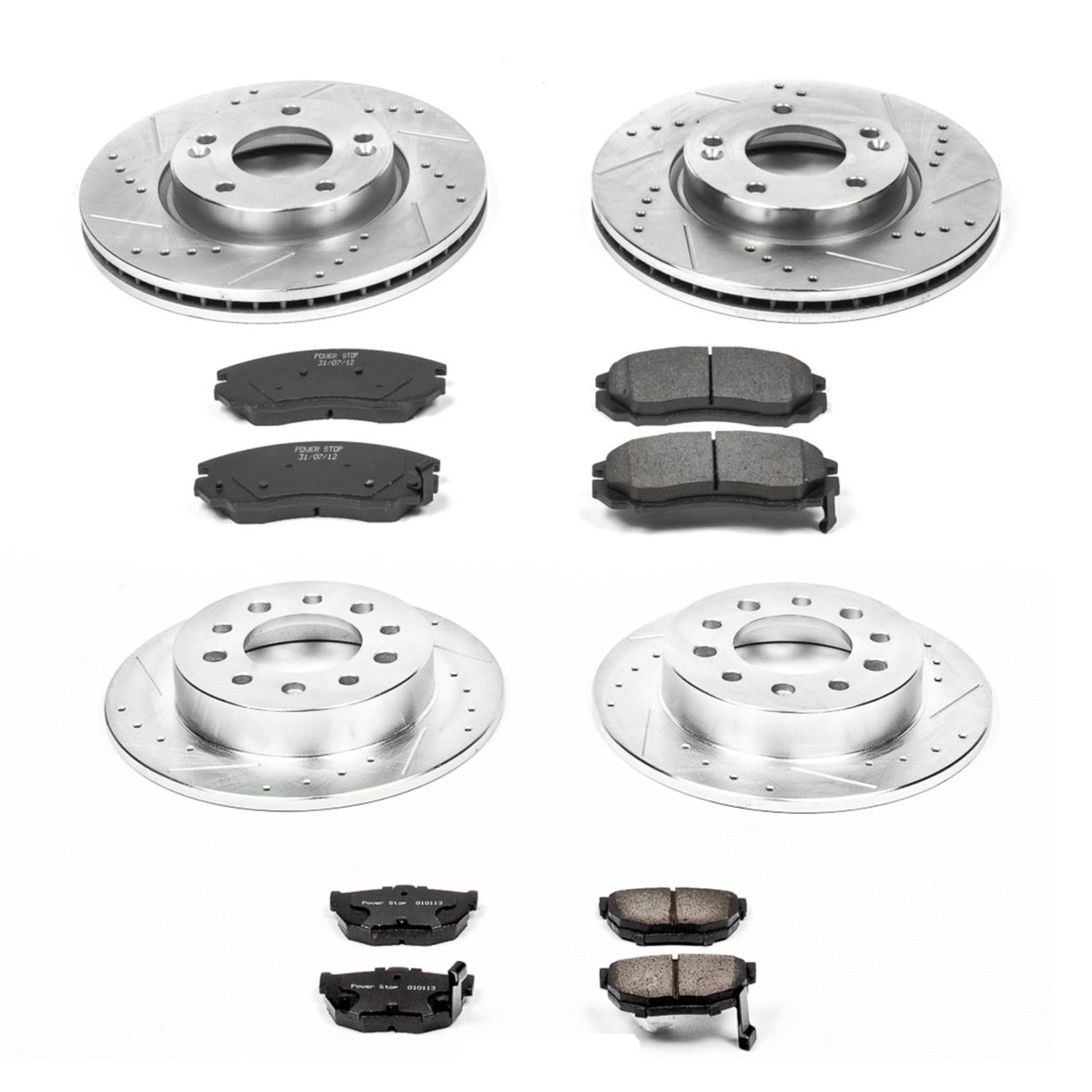 Power Stop 04-06 Hyundai Tiburon Front & Rear Z23 Evolution Sport Brake Kit (1x psbK163, 1x psbK170) thumbnail 2
