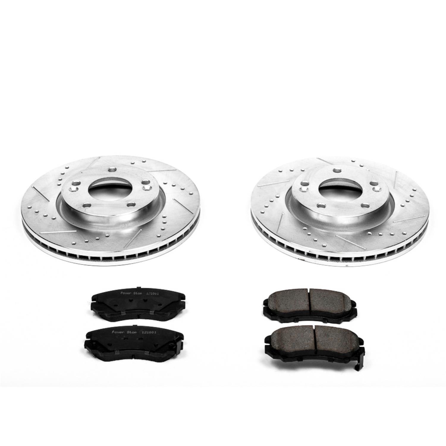 Power Stop 06-08 Hyundai Sonata Front & Rear Z23 Evolution Sport Brake Kit (1x psbK5214, 1x psbK165) thumbnail 3