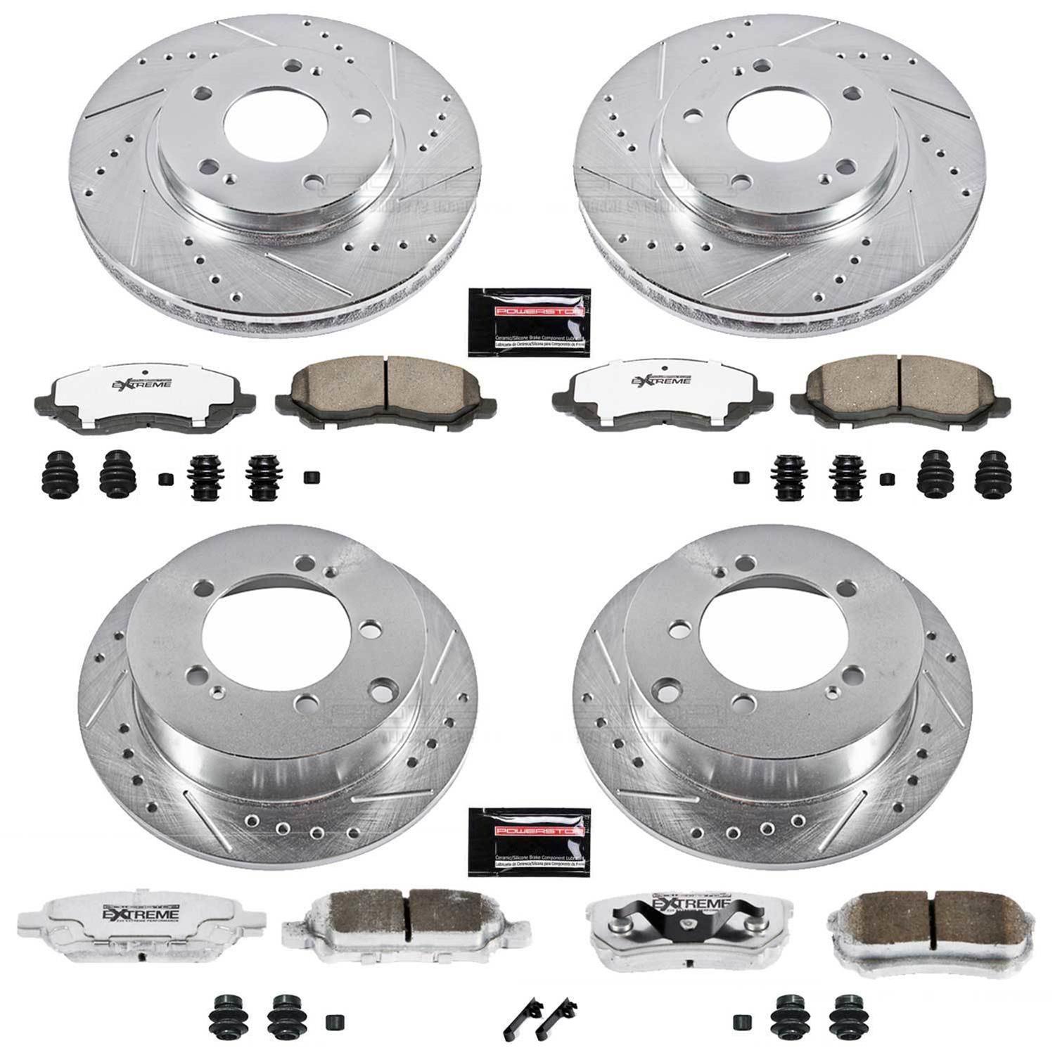 Power Stop 04-06 Mitsubishi Lancer Front & Rear Z26 Street Warrior Brake Kit (1x psbK1678-26, 1x psbK1202-26) thumbnail 4