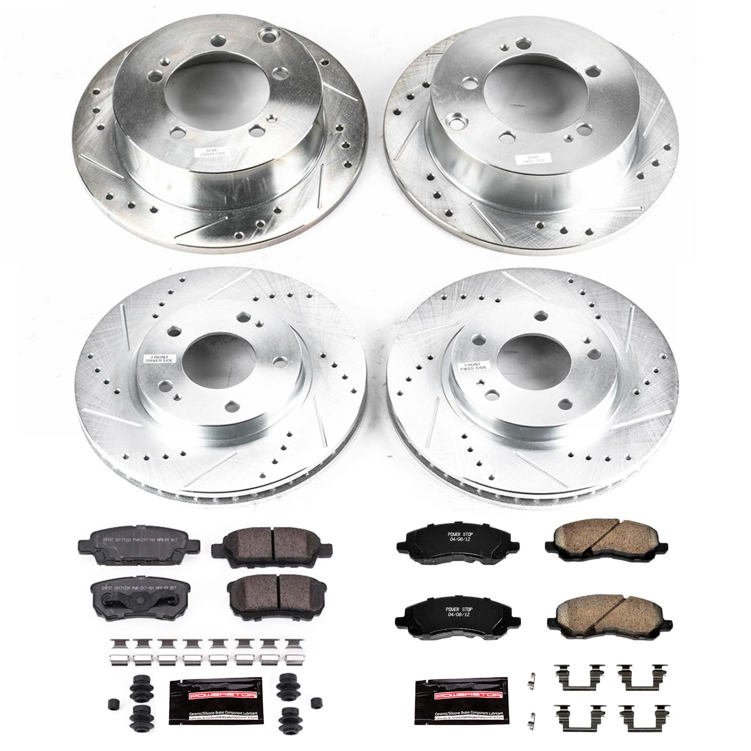Power Stop 04-06 Mitsubishi Lancer Front & Rear Z23 Evolution Sport Brake Kit (1x psbK1678, 1x psbK1202) thumbnail 8