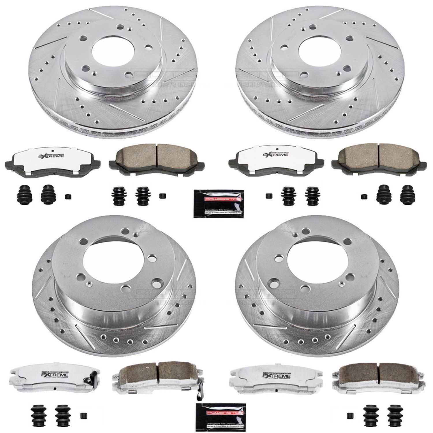 Power Stop 01-05 Chrysler Sebring Front & Rear Z26 Street Warrior Brake Kit (1x psbK1678-26, 1x psbK1203-26) thumbnail 4