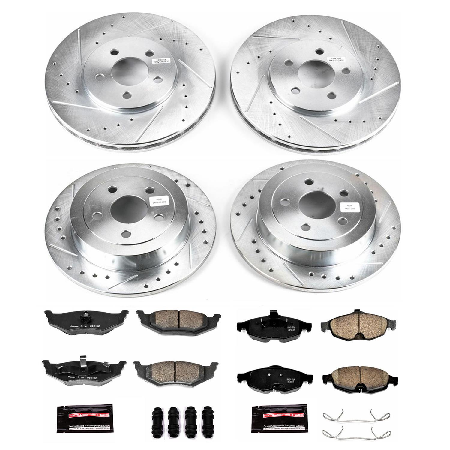 Power Stop 01-06 Chrysler Sebring Front & Rear Z23 Evolution Sport Brake Kit (1x psbK6266, 1x psbK1684) thumbnail 8