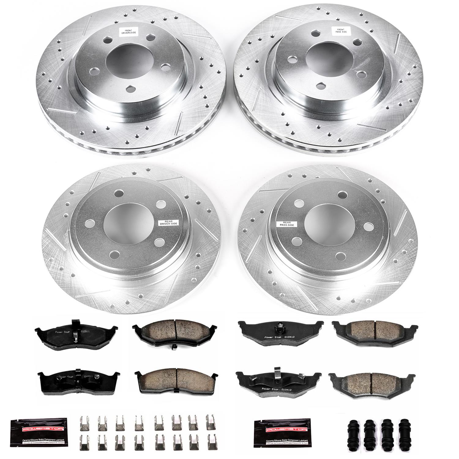Power Stop 99-04 Chrysler 300M Front & Rear Z23 Evolution Sport Brake Kit (1x psbK1692, 1x psbK6263) thumbnail 4