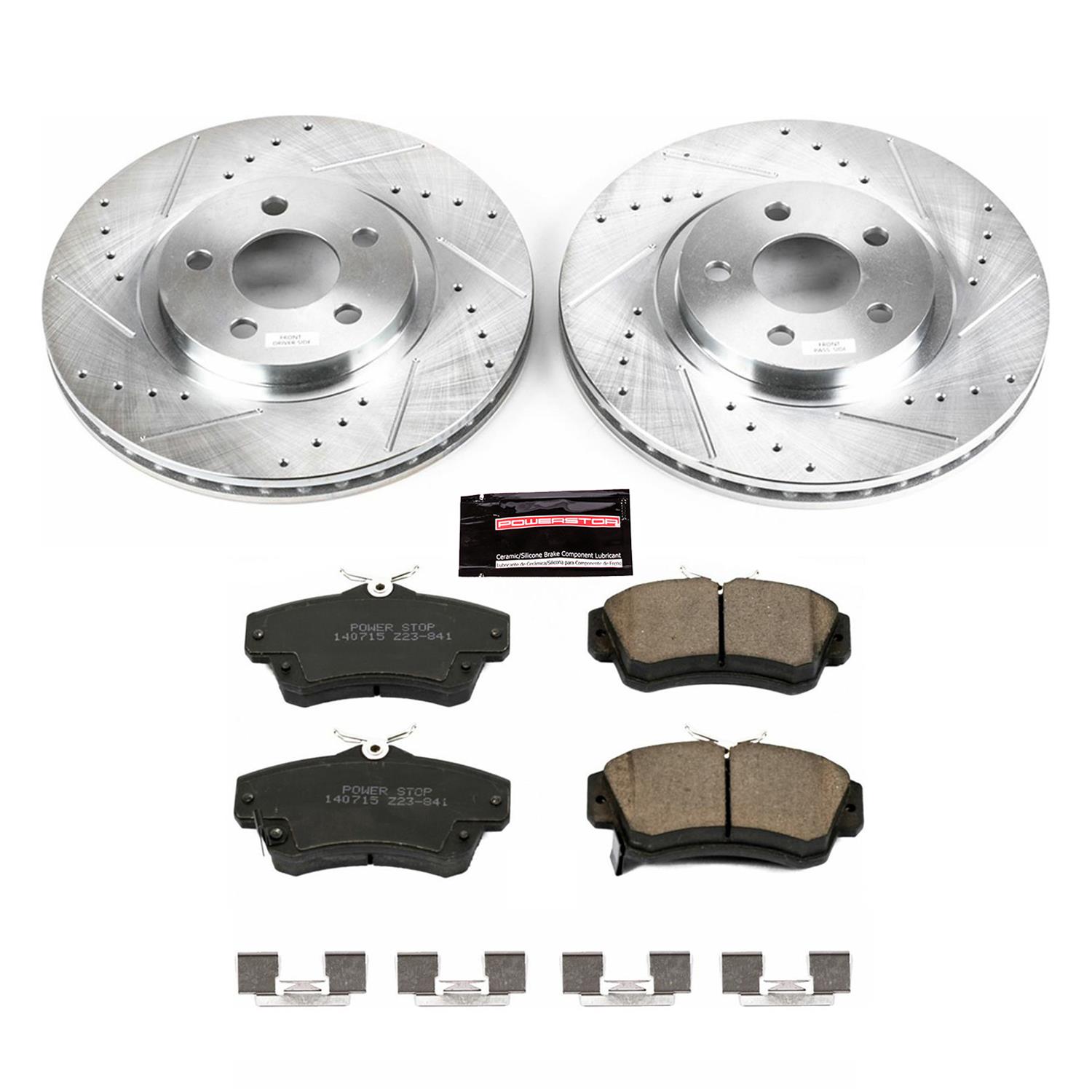 Power Stop 01-03 Chrysler PT Cruiser Front & Rear Z23 Evolution Sport Brake Kit (1x psbK6266, 1x psbK1704) thumbnail 3