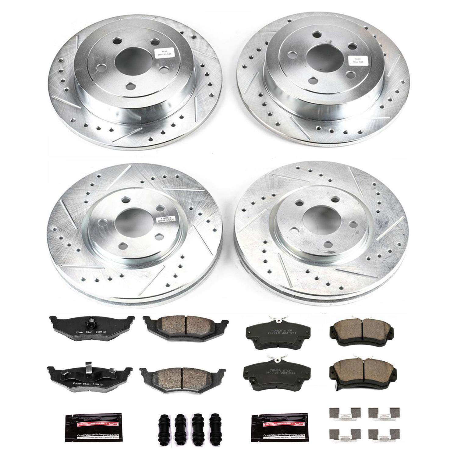Power Stop 04-05 Chrysler PT Cruiser Front & Rear Z23 Evolution Sport Brake Kit (1x psbK6266, 1x psbK1706) thumbnail 8