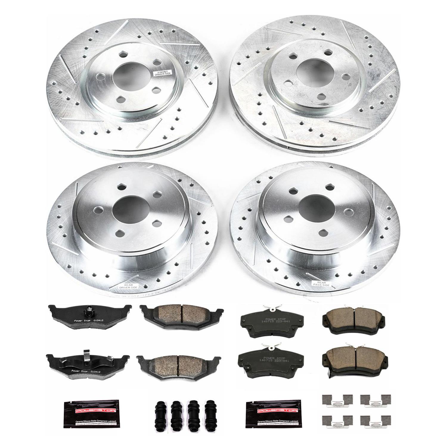 Power Stop 03-09 Chrysler PT Cruiser Front & Rear Z23 Evolution Sport Brake Kit (1x psbK1709, 1x psbK1706) thumbnail 8