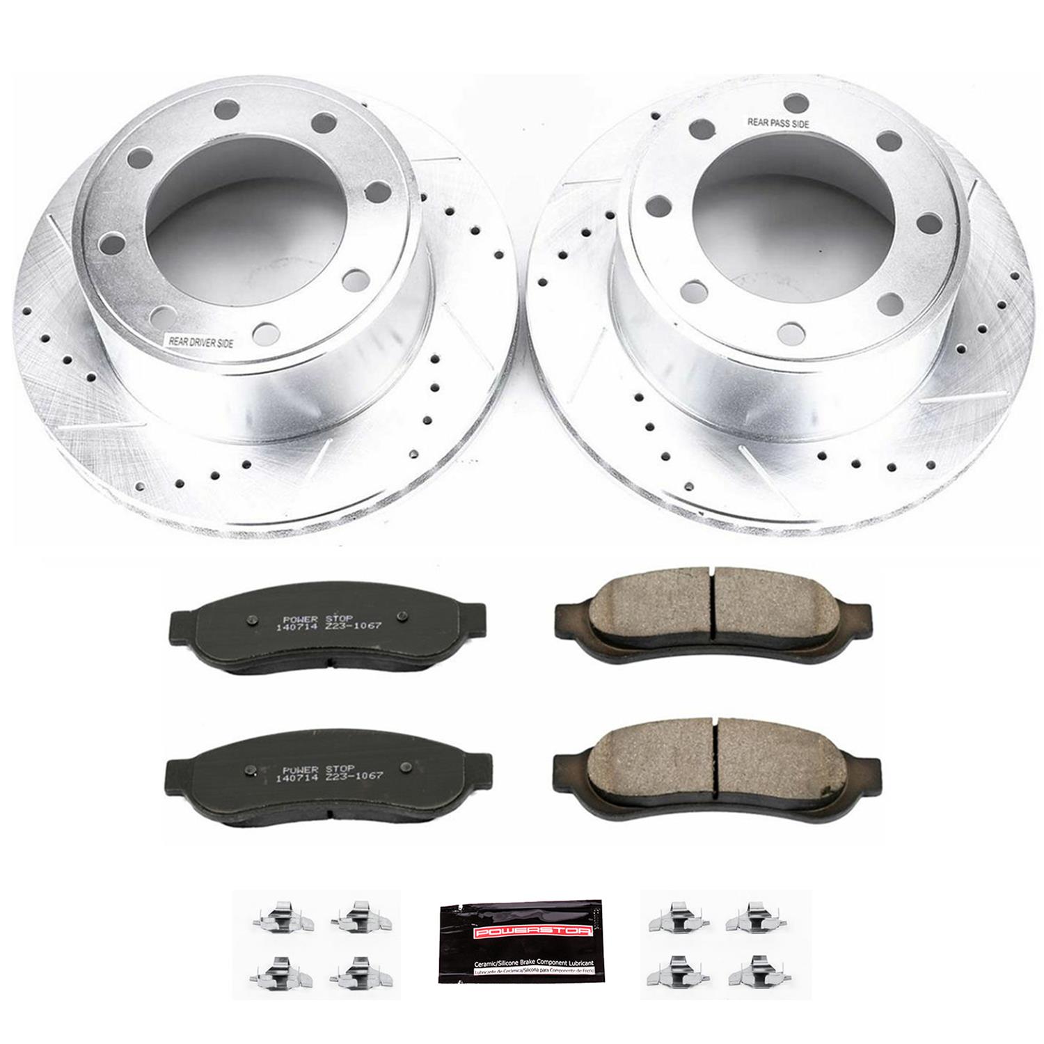 Power Stop 07-08 Ford F-250 Super Duty Front & Rear Z23 Evolution Kit w/Calipers (Bundled Kit) thumbnail 5