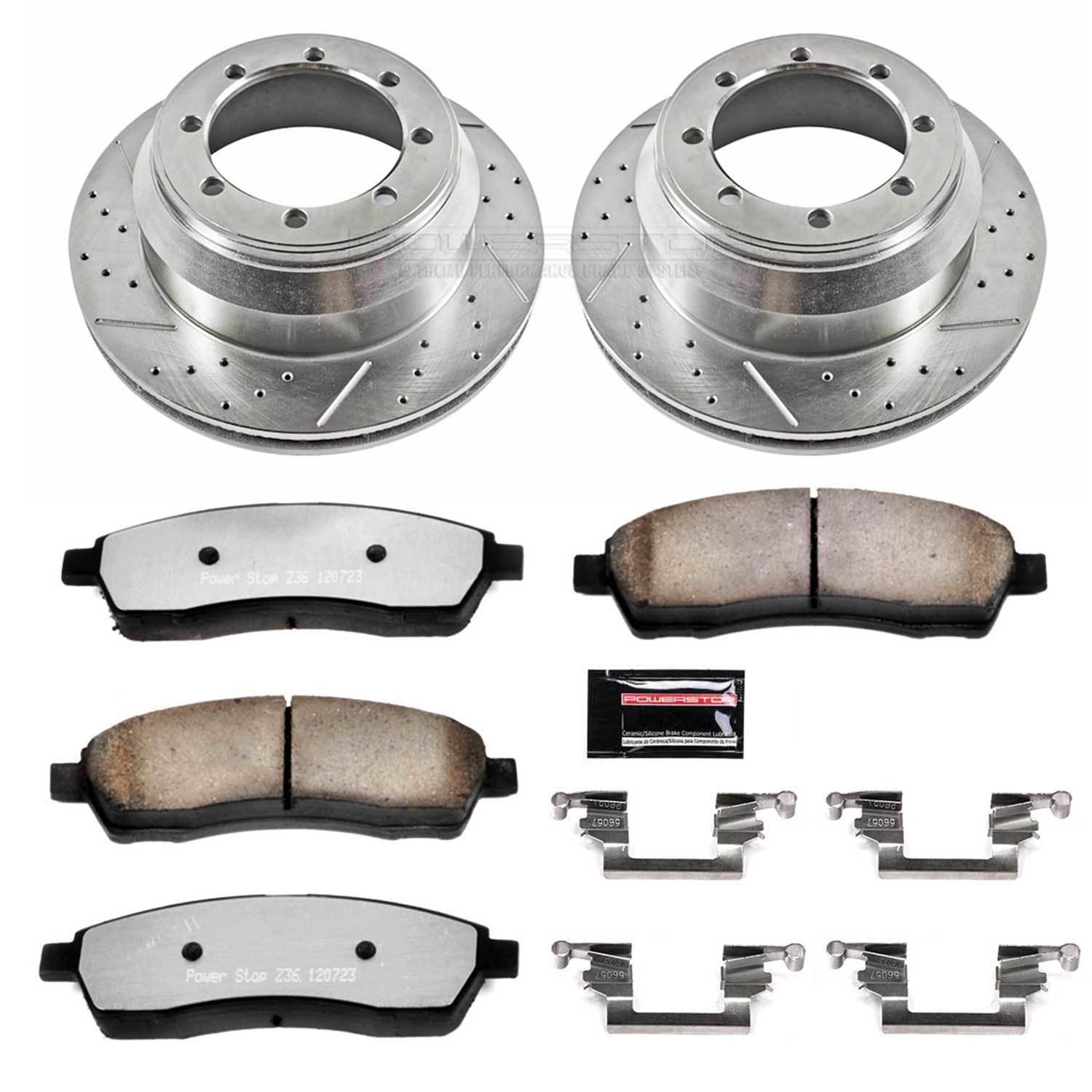 Power Stop 00-04 Ford F-350 Super Duty Front and Rear Z36 Truck & Tow Kit w/Cals (1x psbK1889-36, 1x psbK1905-36, 1x psbS4752, 1x psbS4790) thumbnail 3