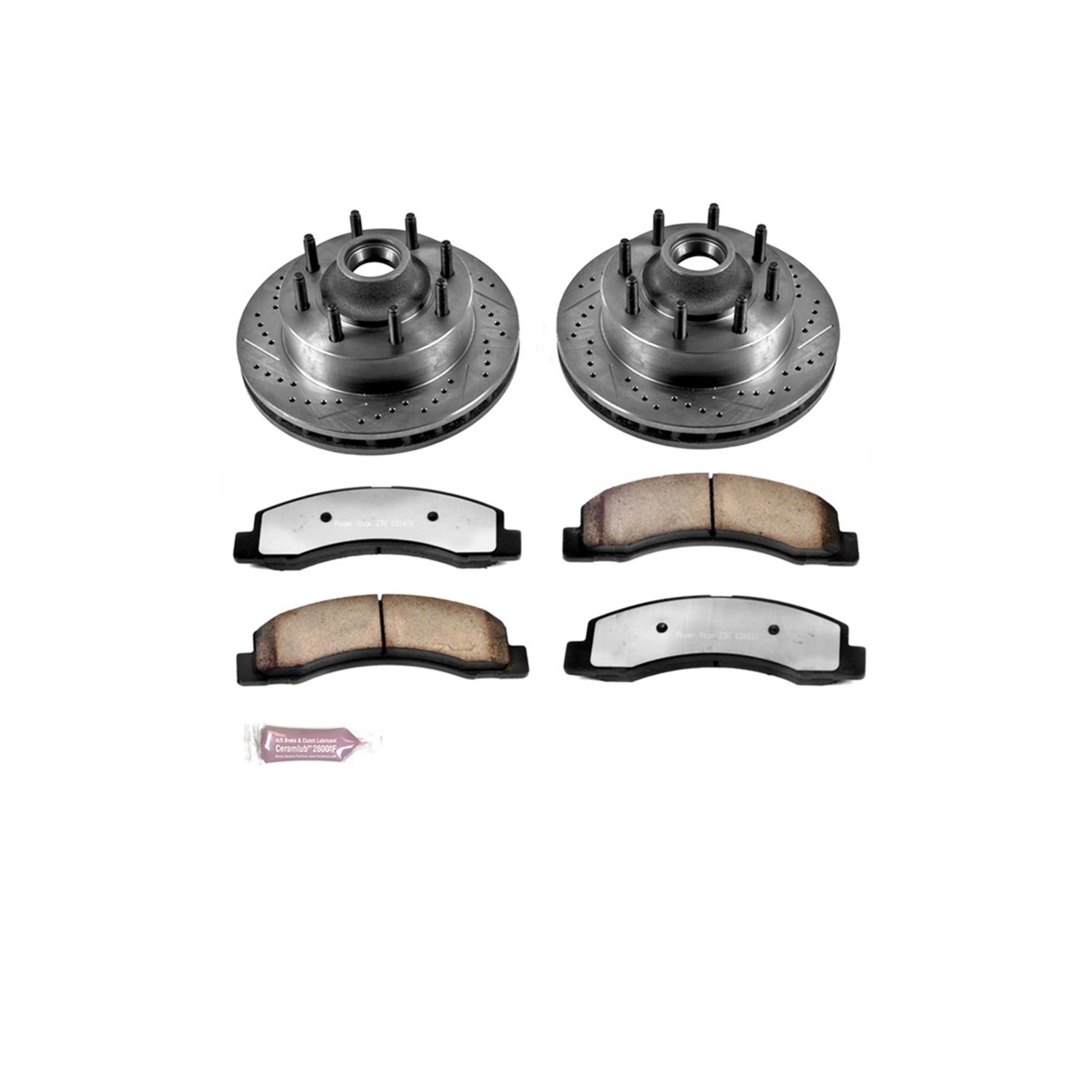 Kit Freno Posteriore Power Stop Z36 Per Camper E Traino – Rotori Forati E Pastiglie Ceramiche - 6