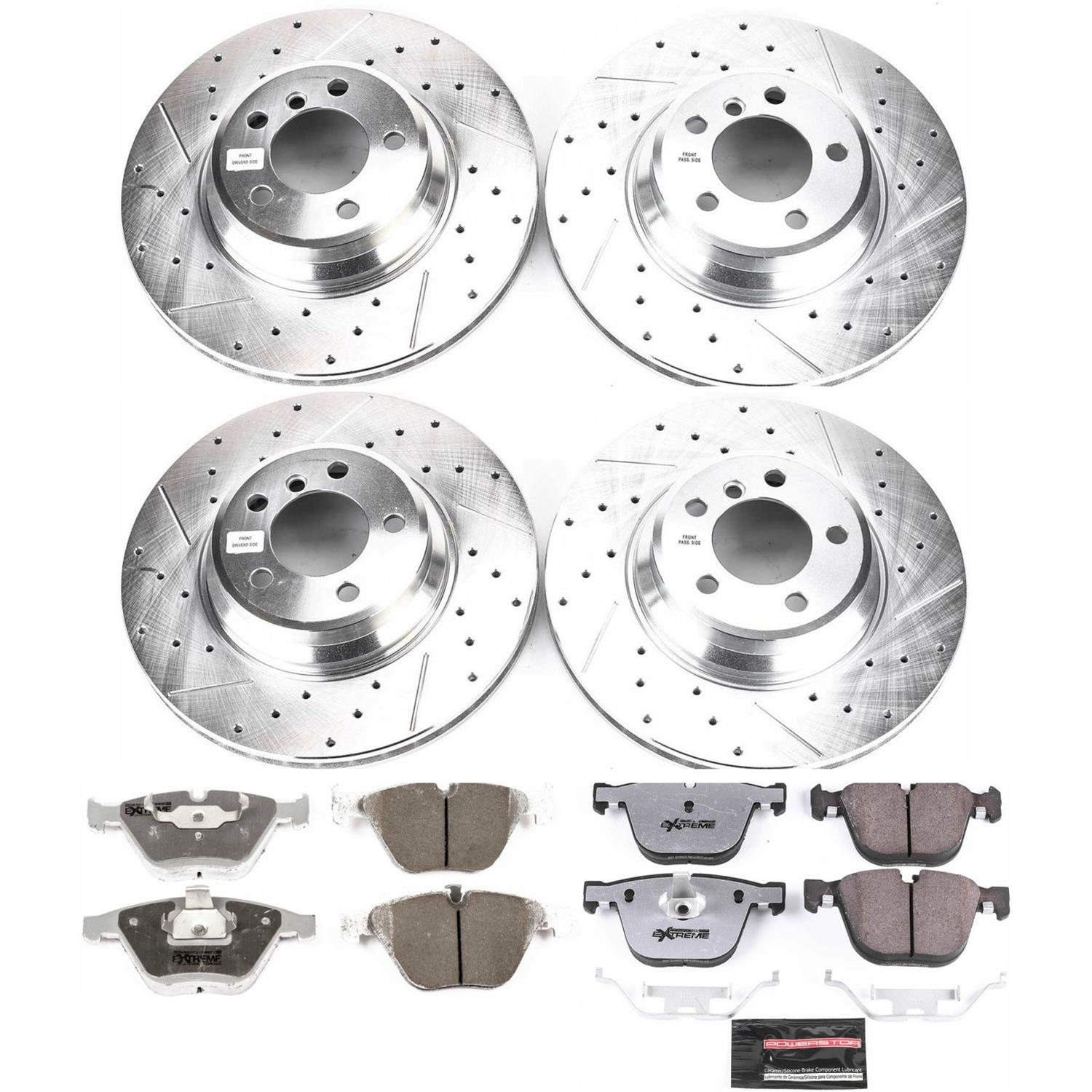 Power Stop 02-05 BMW 745i Front & Rear Z26 Street Warrior Brake Kit (1x psbK2054-26, 1x psbK2086-26) thumbnail 3