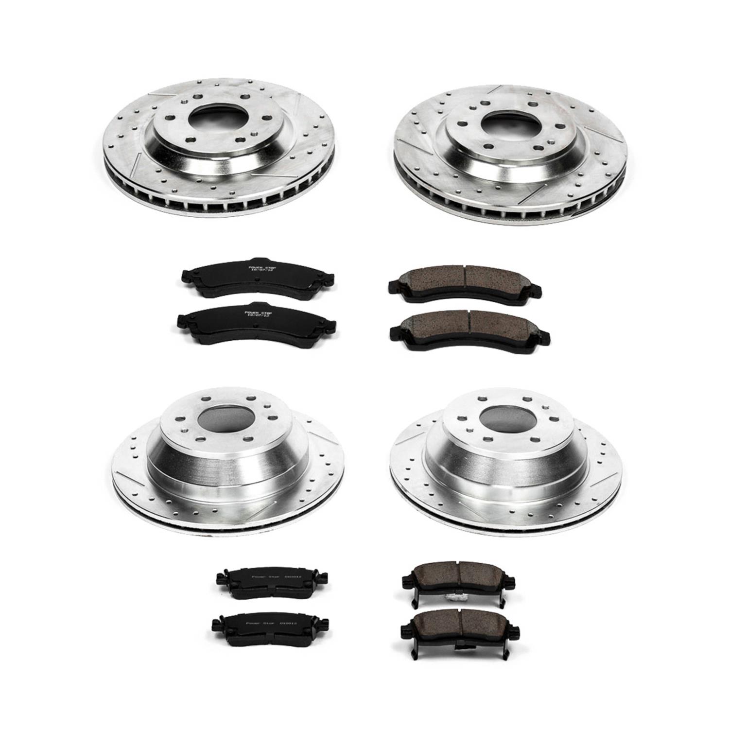 Power Stop 04-05 Buick Rainier Front & Rear Z23 Evolution Sport Brake Kit (1x psbK2057, 1x psbK2050) thumbnail 2