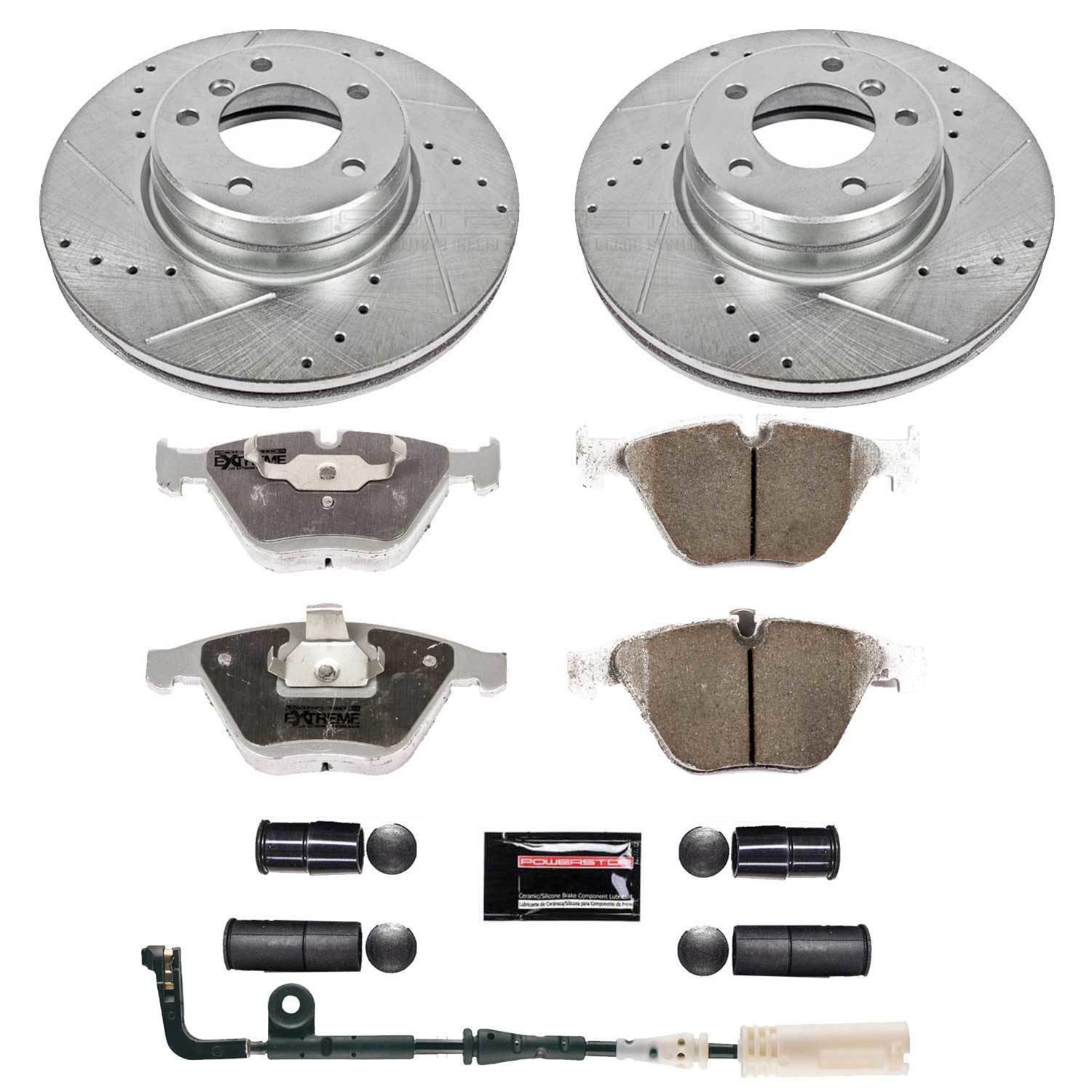 Power Stop 06-07 BMW 525xi Front & Rear Z26 Street Warrior Brake Kit (1x psbK2110-26, 1x psbK5491-26) thumbnail 5