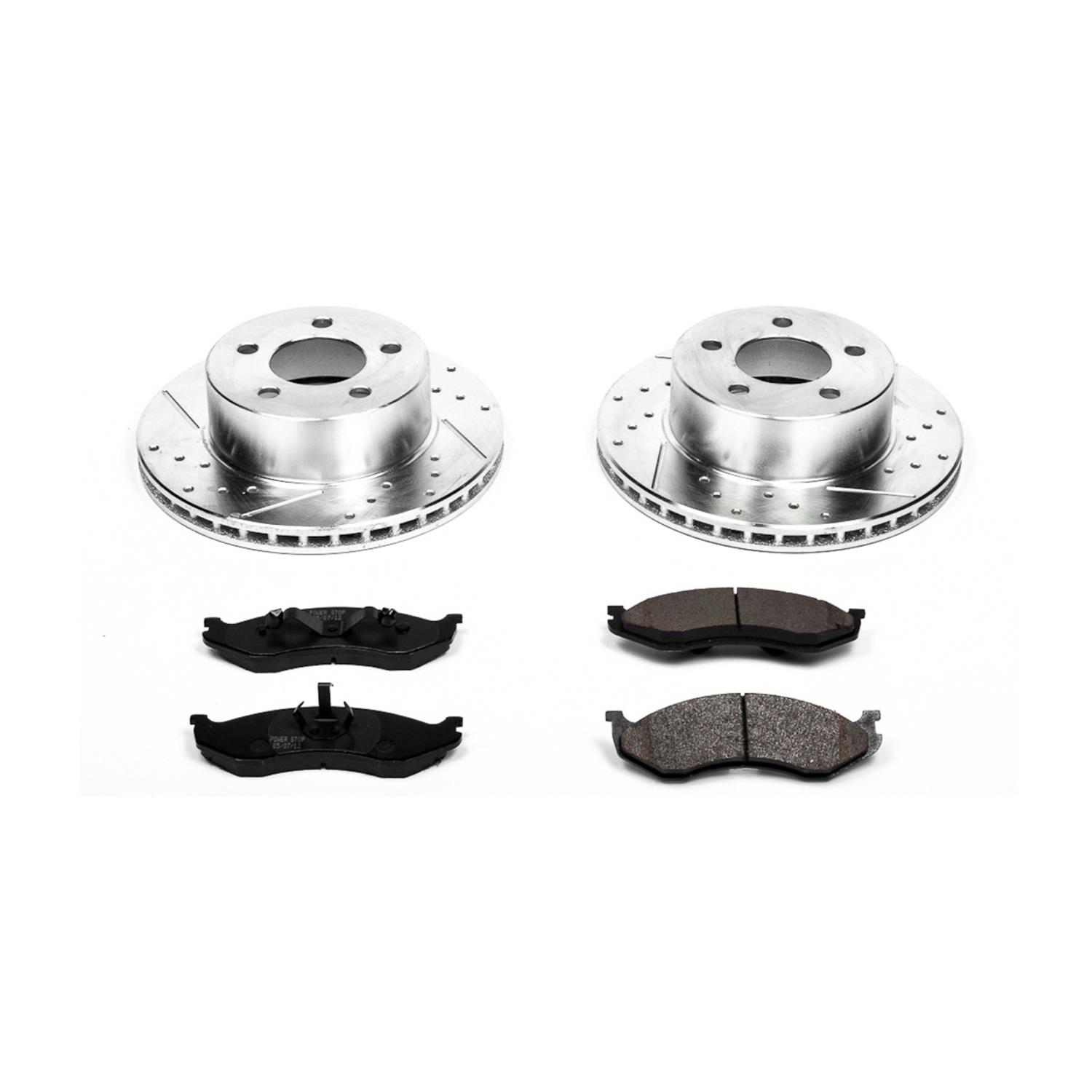 Power Stop 90-99 Jeep Cherokee Front Z23 Evolution Sport Brake Kit w/Calipers (1x psbS4339, 1x psbK2119) thumbnail 5