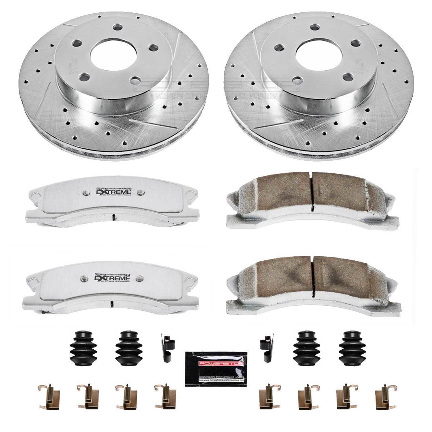 Power Stop 99-04 Jeep Grand Cherokee Front & Rear Z26 Street Warrior Brake Kit (1x psbK2151-26, 1x psbK2149-26) thumbnail 6