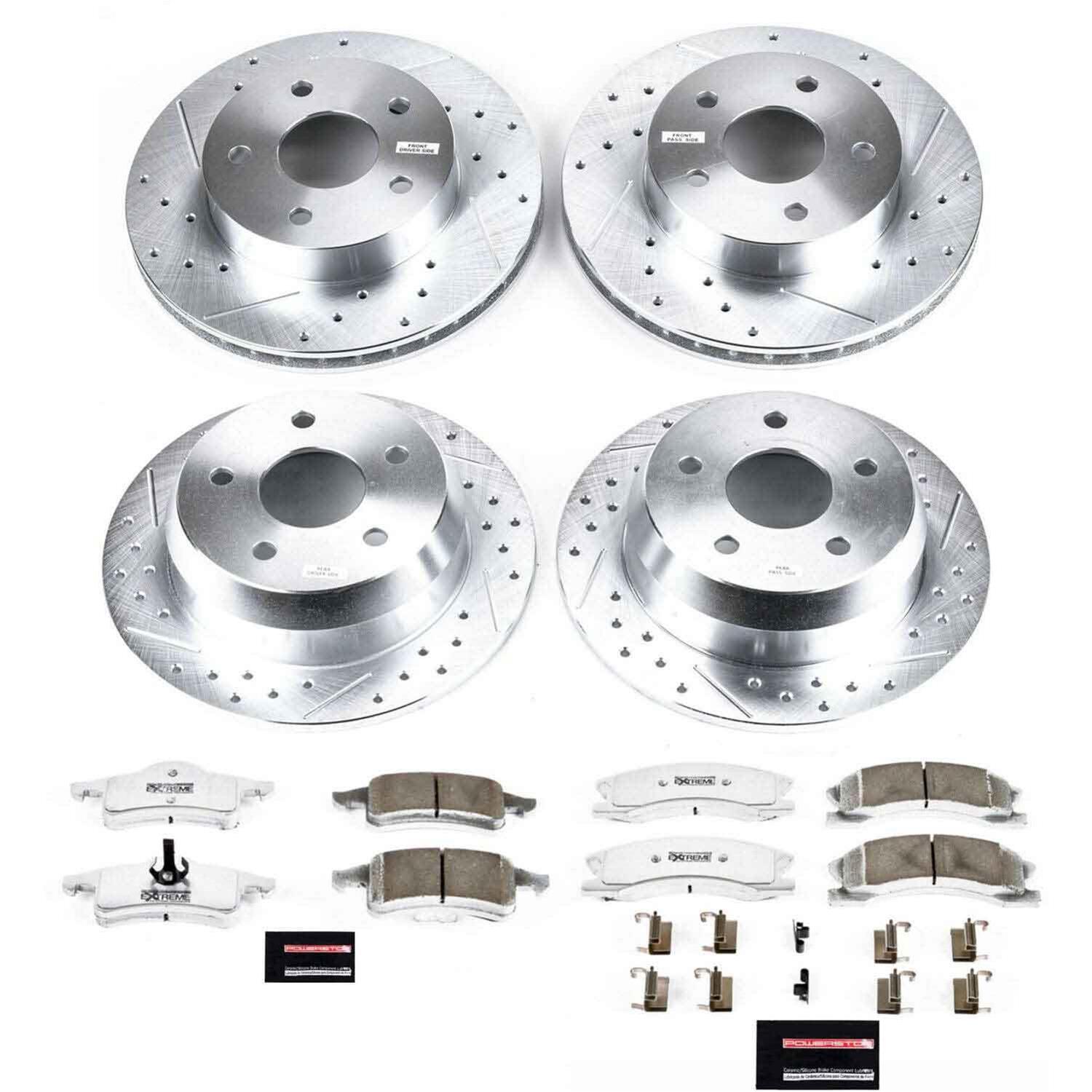 Power Stop 99-04 Jeep Grand Cherokee Front & Rear Z26 Street Warrior Brake Kit (1x psbK2151-26, 1x psbK2149-26) thumbnail 8