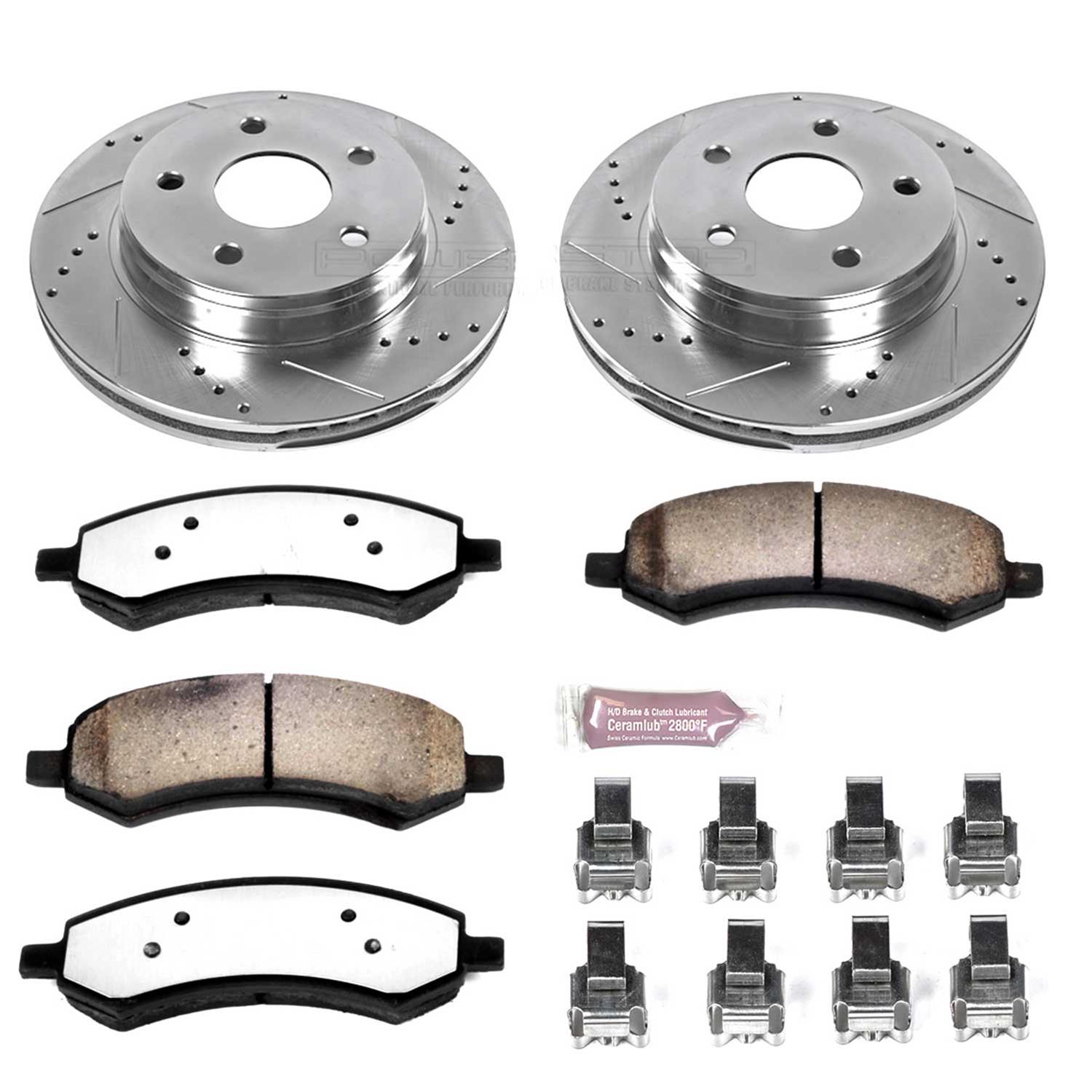 PowerStop Front & Rear Z36 Truck & Tow Kit w/ Calipers | Dodge Ram 1500 (2006–2008) (KC2164-36)