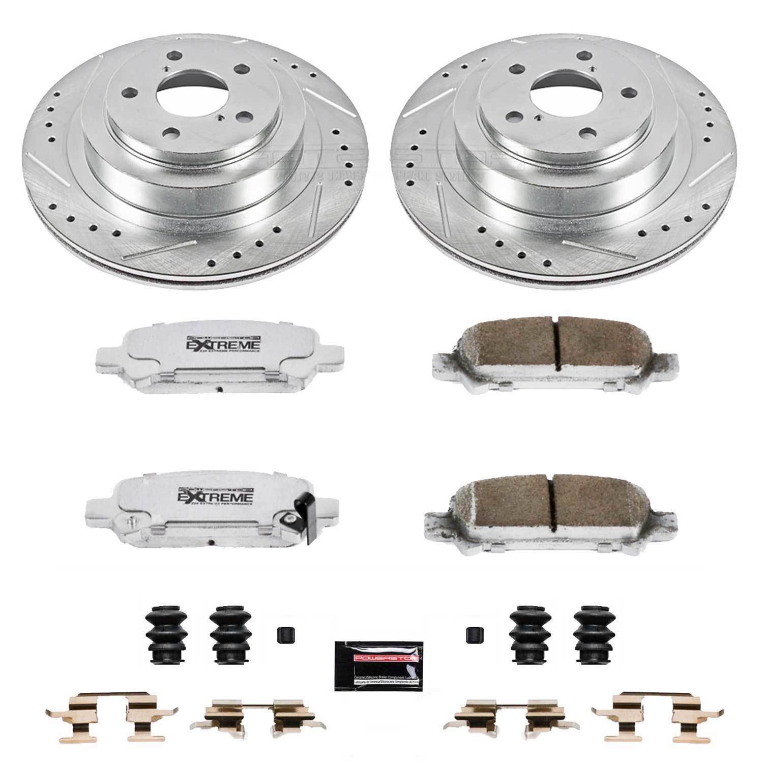 Power Stop 05-09 Subaru Legacy Front & Rear Z26 Street Warrior Brake Kit (1x psbK285-26, 1x psbK219-26) thumbnail 9