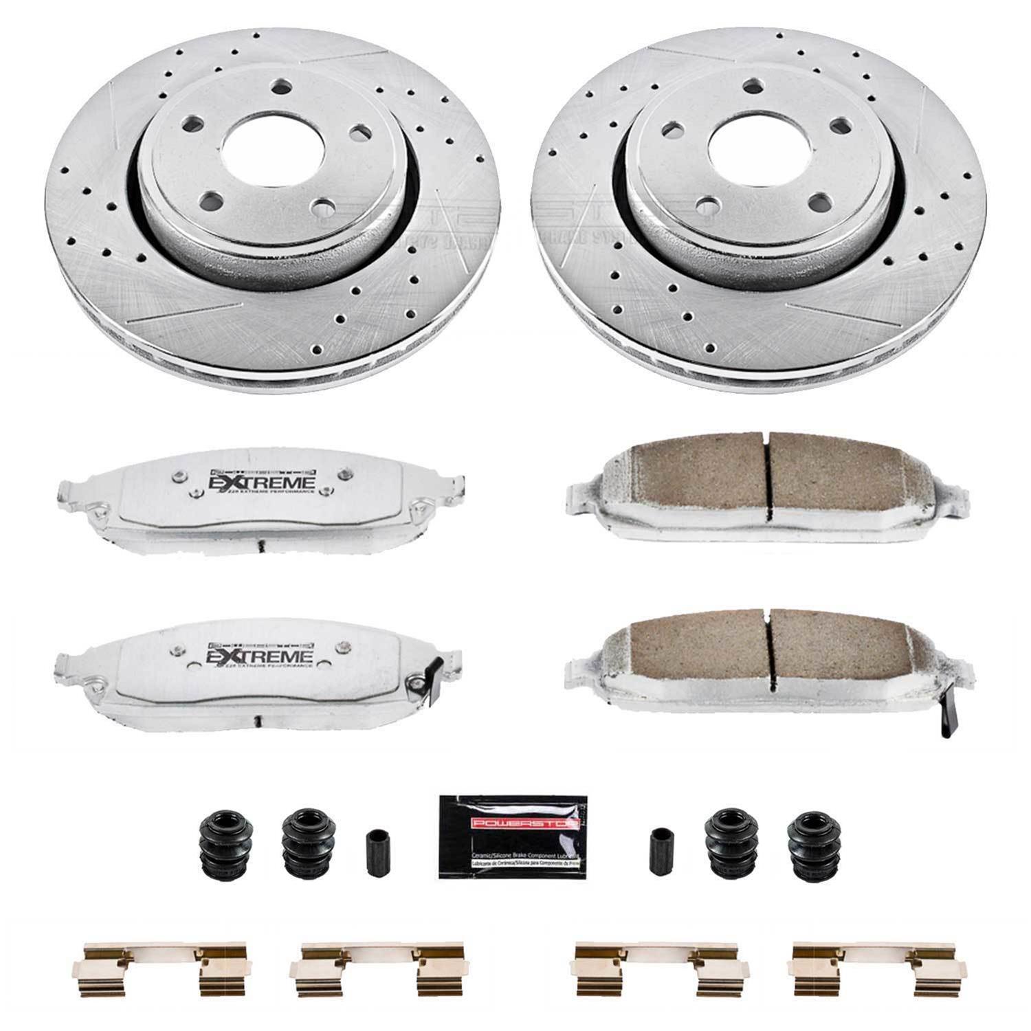 Power Stop 06-10 Jeep Commander Front & Rear Z26 Street Warrior Brake Kit (1x psbK2219-26, 1x psbK2221-26) thumbnail 7