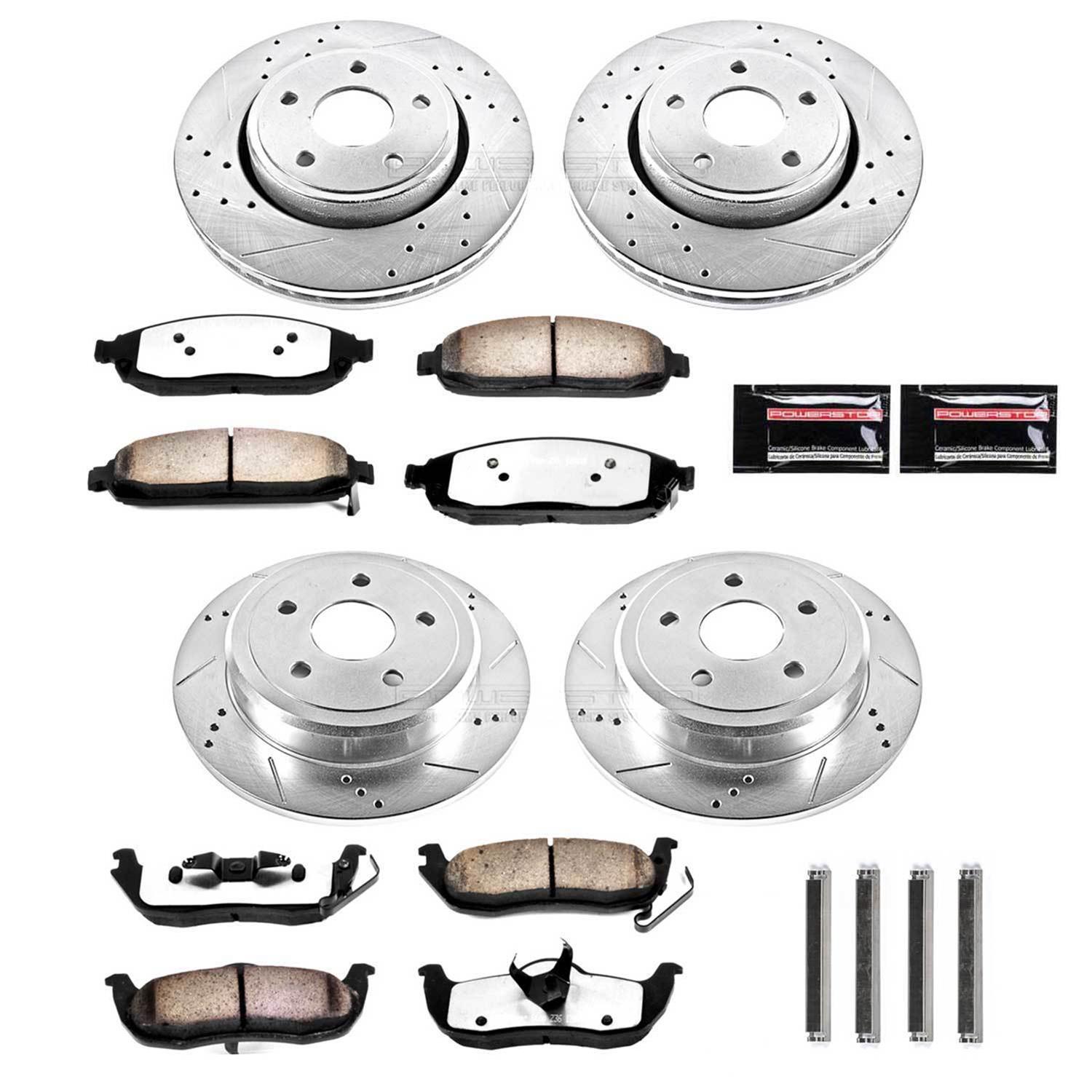 Power Stop 06-10 Jeep Commander Front & Rear Z36 Truck & Tow Brake Kit (1x psbK2221-36, 1x psbK2219-36) thumbnail 4