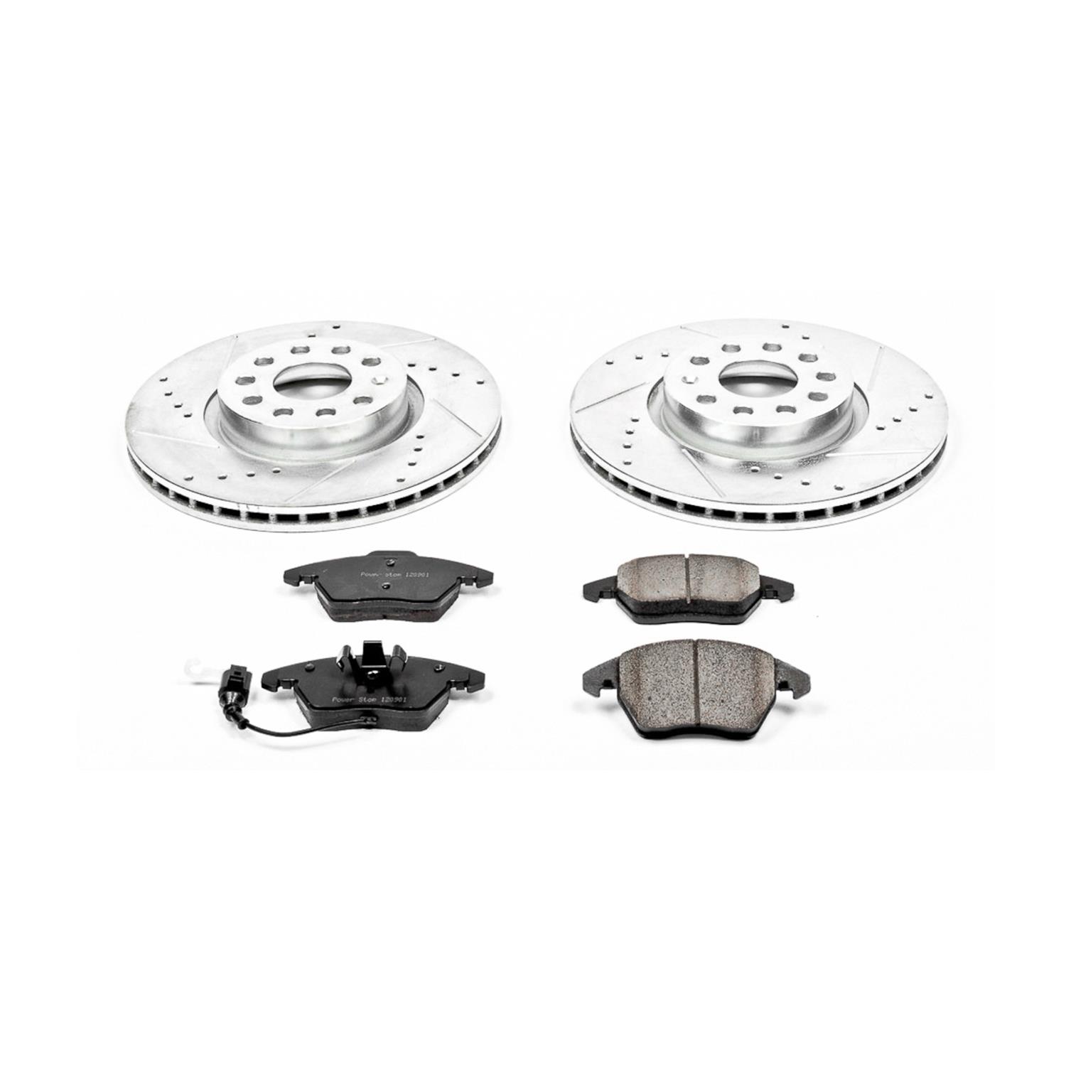 Power Stop 2008 Audi A3 Front & Rear Z23 Evolution Sport Brake Kit w/Calipers (1x psbK2259, 1x psbK4627, 1x psbS2974A, 1x psbS2976) thumbnail 6