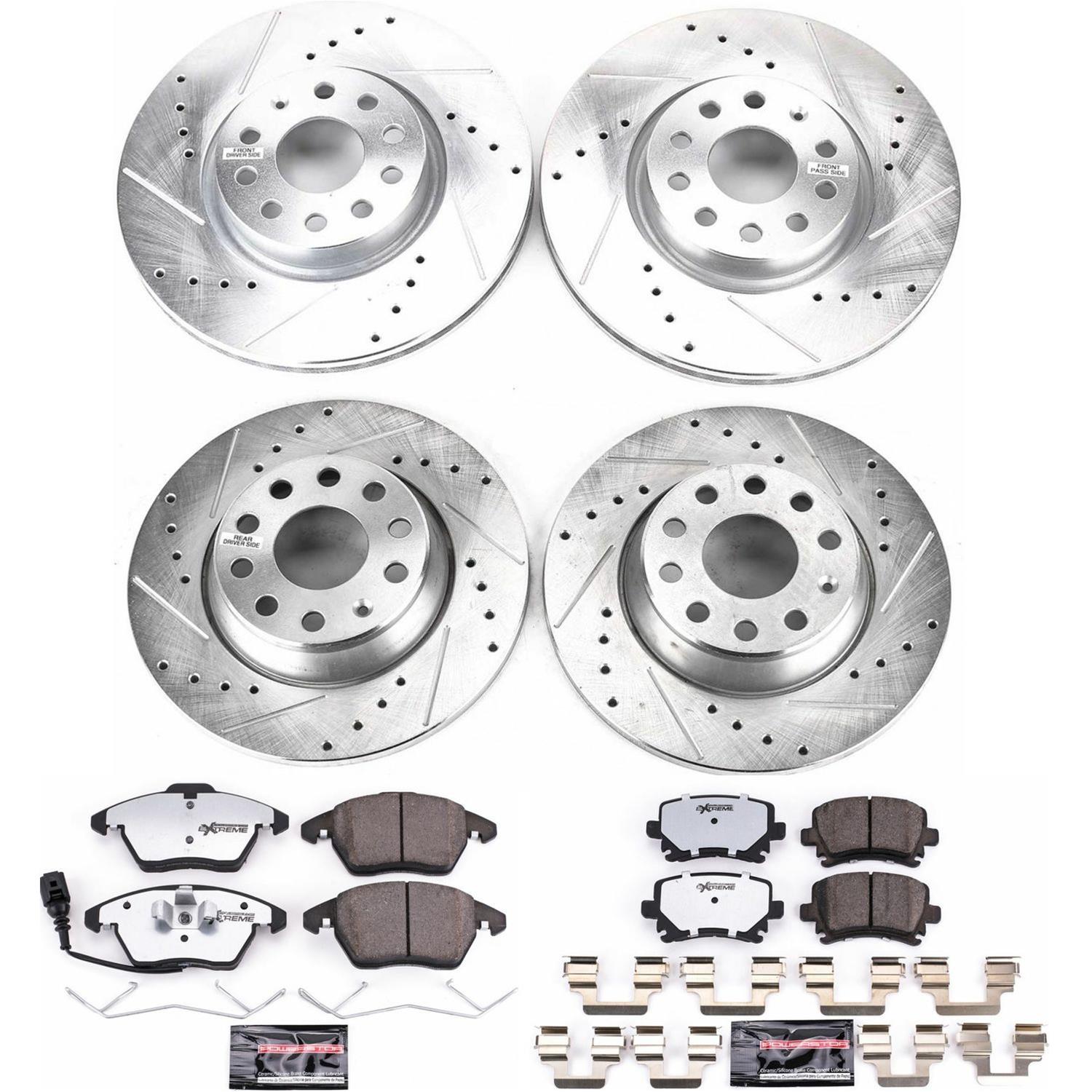 Power Stop 06-09 Audi A3 Front & Rear Z26 Street Warrior Brake Kit (1x psbK2261-26, 1x psbK2259-26) thumbnail 2