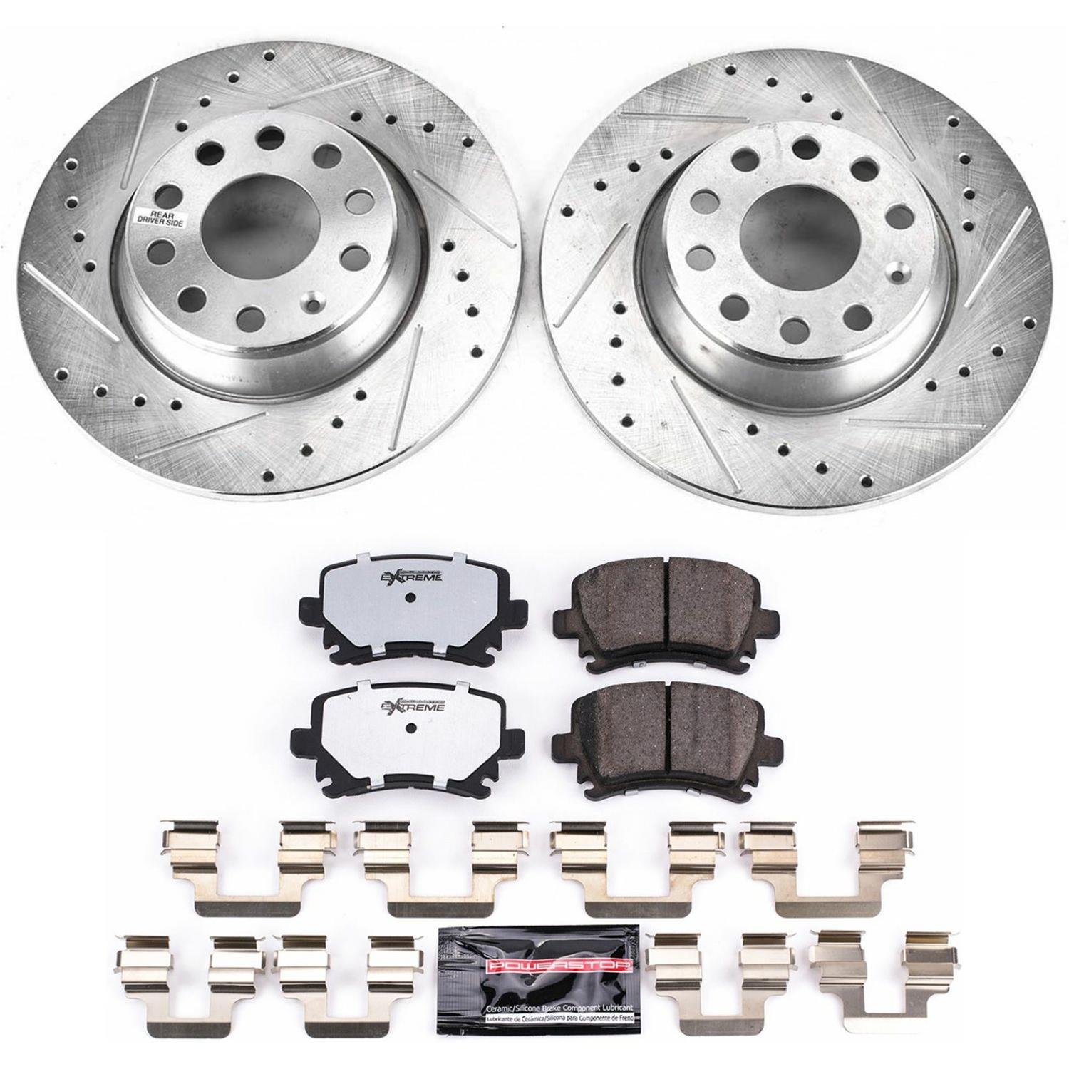 Power Stop 06-09 Audi A3 Front & Rear Z26 Street Warrior Brake Kit (1x psbK2261-26, 1x psbK2259-26) thumbnail 4
