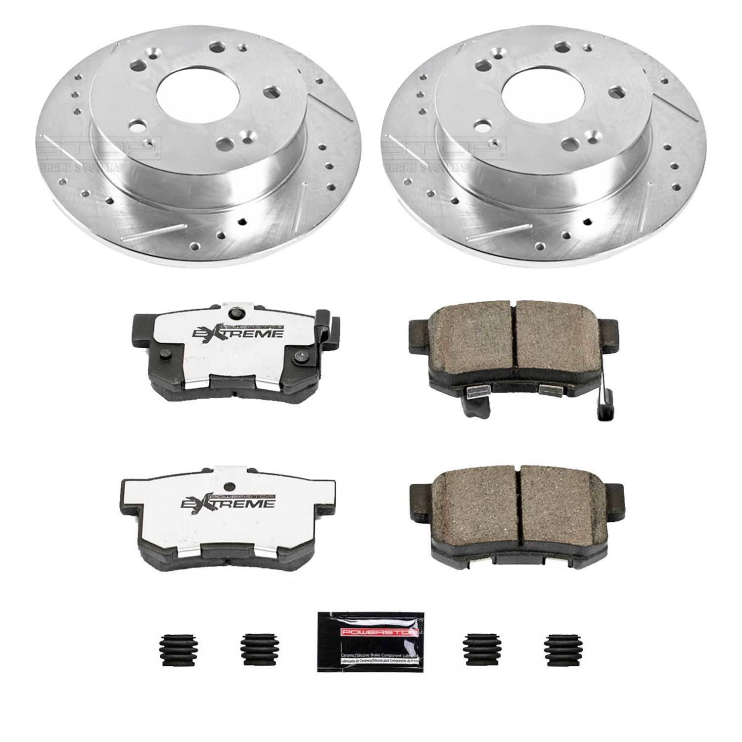 Power Stop 02-06 Acura RSX Front & Rear Z26 Street Warrior Brake Kit (1x psbK2270-26, 1x psbK2386-26) thumbnail 9